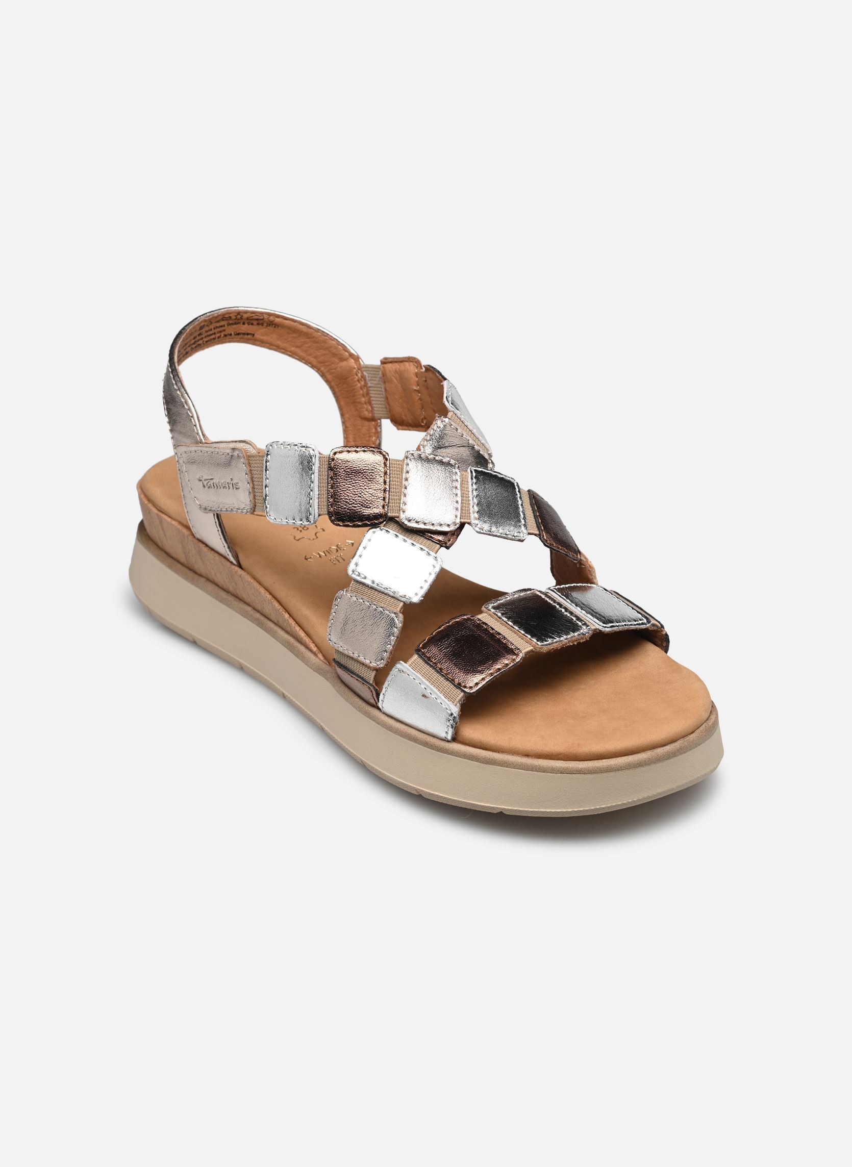 Tamaris Comfort Sandali con zeppa e plateau 88731-44 donna argento ...