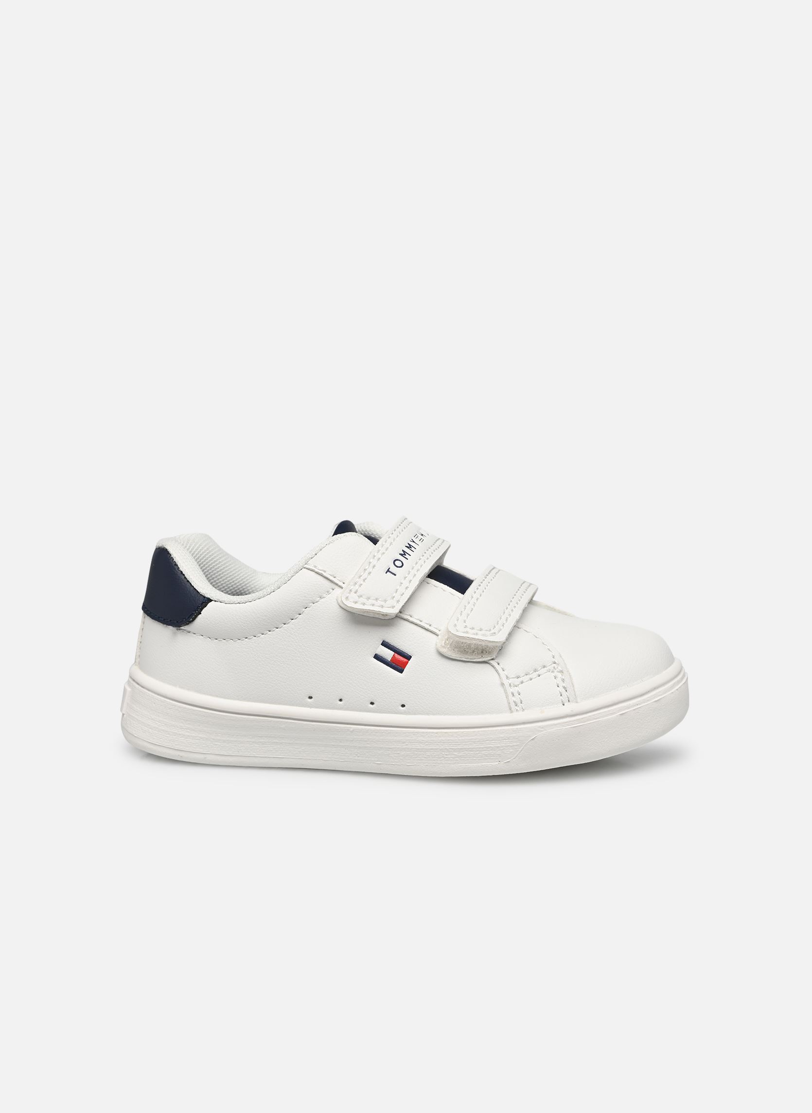 Baskets LOW CUT VELCRO SNEAKER WHITE/BLUE blanc Tommy Hilfiger Baskets LOW CUT VELCRO SNEAKER WHITE/BLUE blanc White/blue