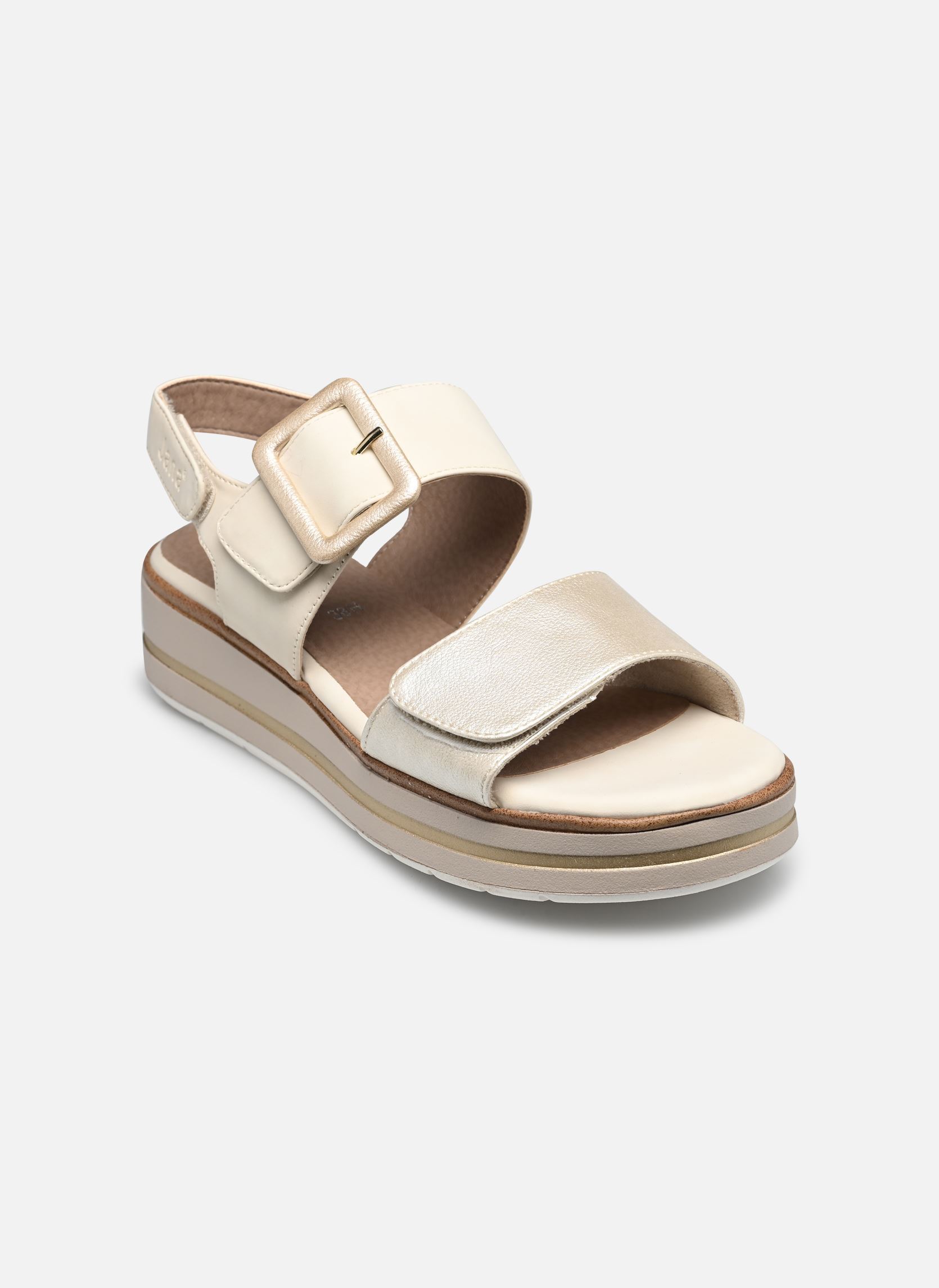 Keil- und Plateausandalen 28266-44 damen beige Jana shoes Keil- und Plateausandalen 28266-44 damen beige BEIGE/GOLD