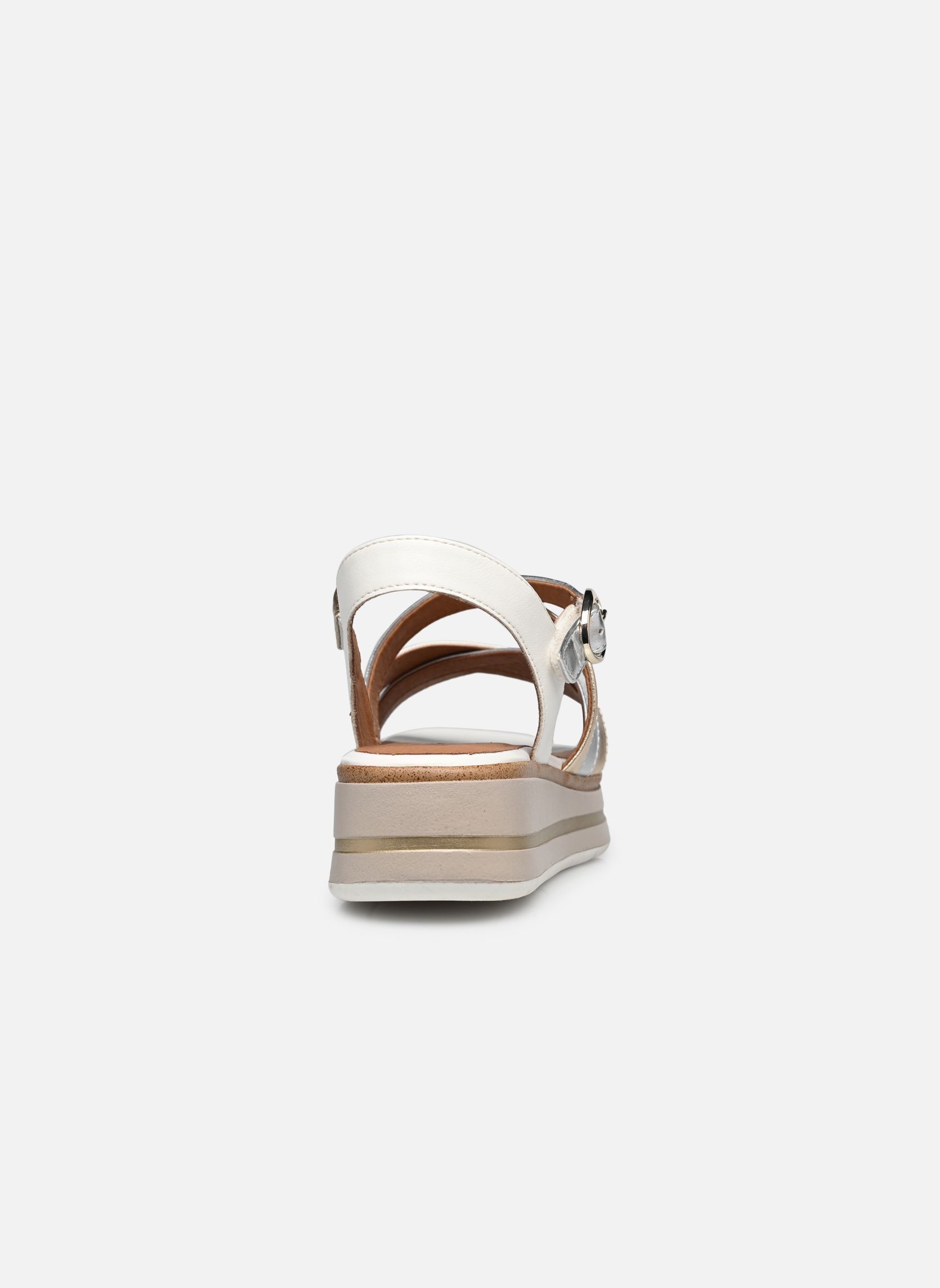 Keil- und Plateausandalen 28267-44 damen weiß Jana shoes Keil- und Plateausandalen 28267-44 damen weiß WHITE/METALLIC