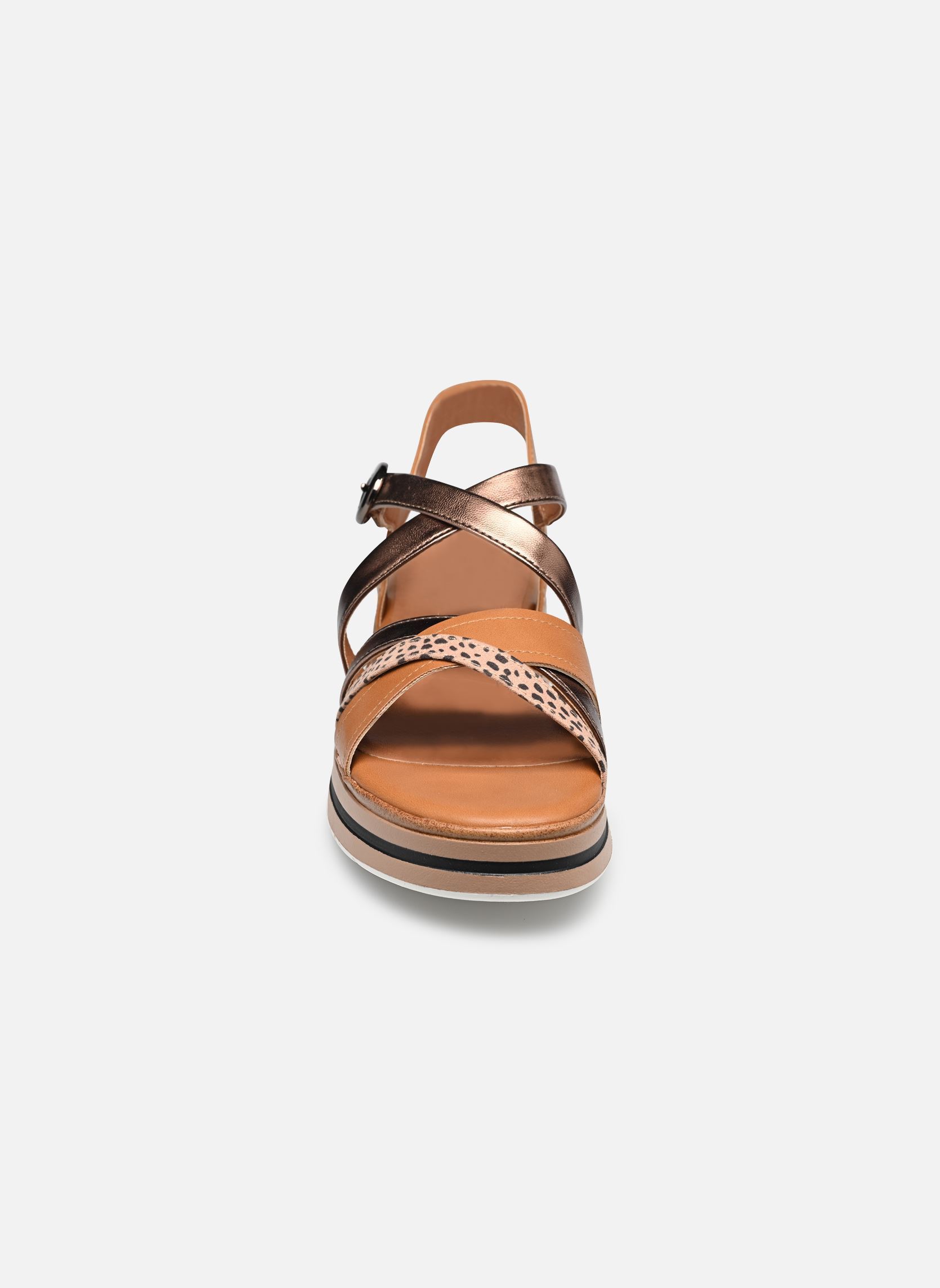 Sandales compensées et plateformes 28267-44 femme marron Jana shoes Sandales compensées et plateformes 28267-44 femme marron TAN COMB