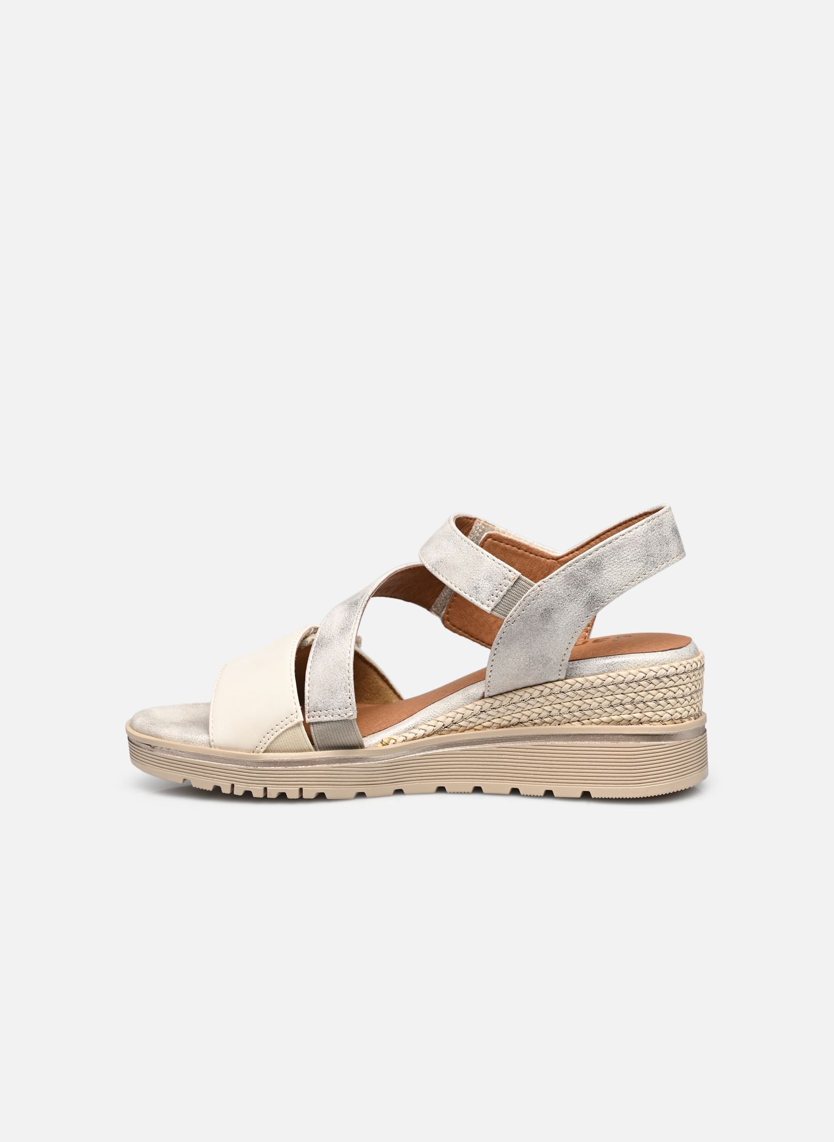 Sandales compensées et plateformes 28763-44 femme beige Jana shoes Sandales compensées et plateformes 28763-44 femme beige BEIGE/GOLD