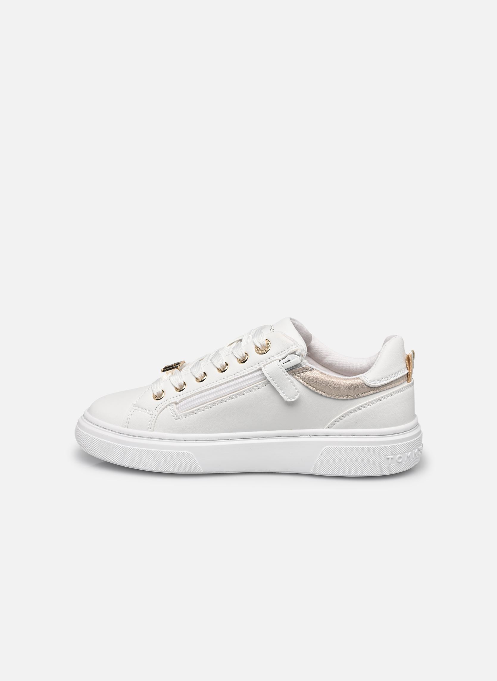Sneakers LOW CUT LACE-UP SNEAKER WHITE/PLATINUM meisjes wit Tommy Hilfiger Sneakers LOW CUT LACE-UP SNEAKER WHITE/PLATINUM meisjes wit WHITE/PLATINUM