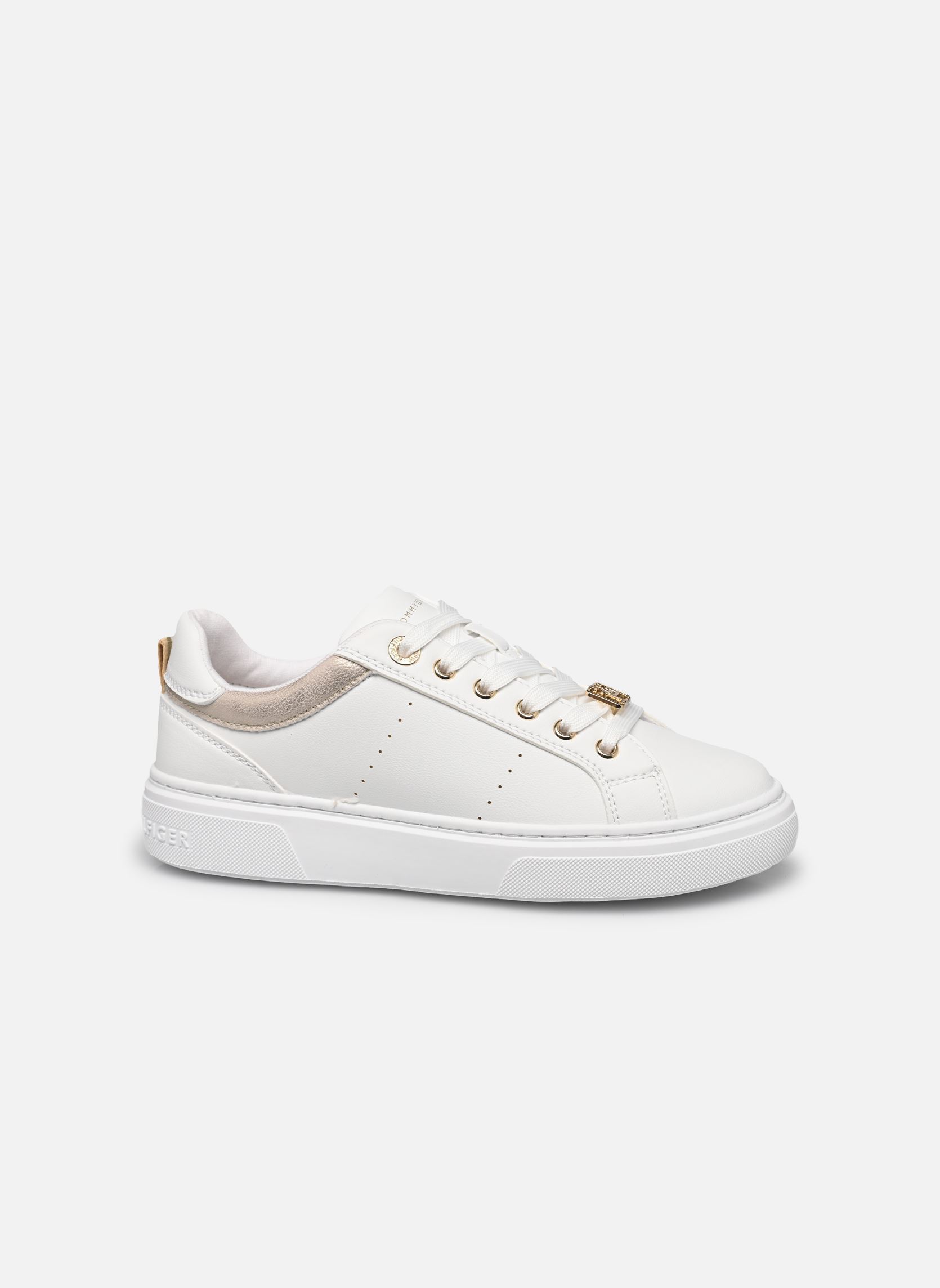 Sneakers LOW CUT LACE-UP SNEAKER WHITE/PLATINUM meisjes wit Tommy Hilfiger Sneakers LOW CUT LACE-UP SNEAKER WHITE/PLATINUM meisjes wit WHITE/PLATINUM
