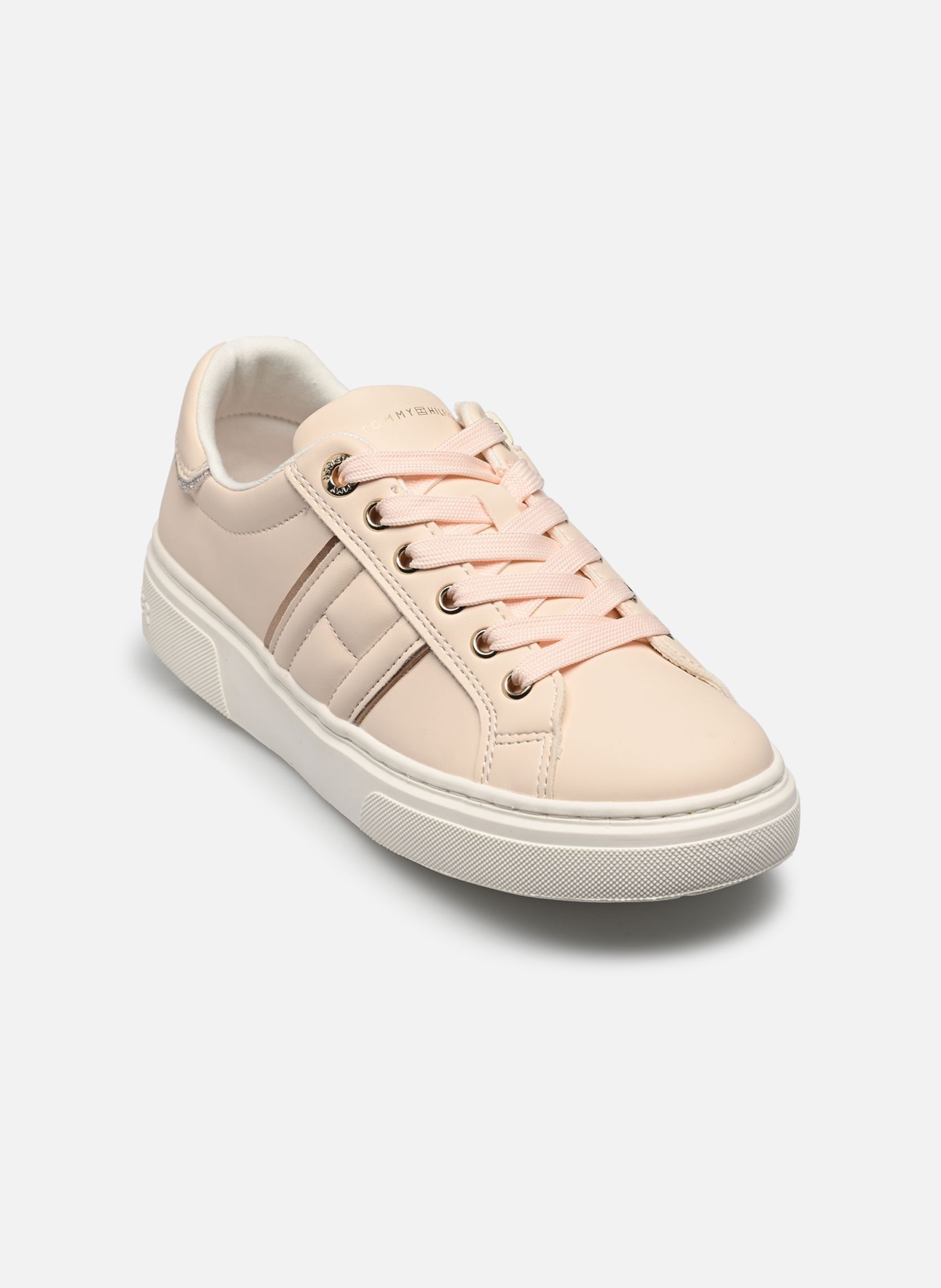 Baskets Tommy Hilfiger LOW CUT LACE UP SNEAKER NUDE GOLD pour Enfant