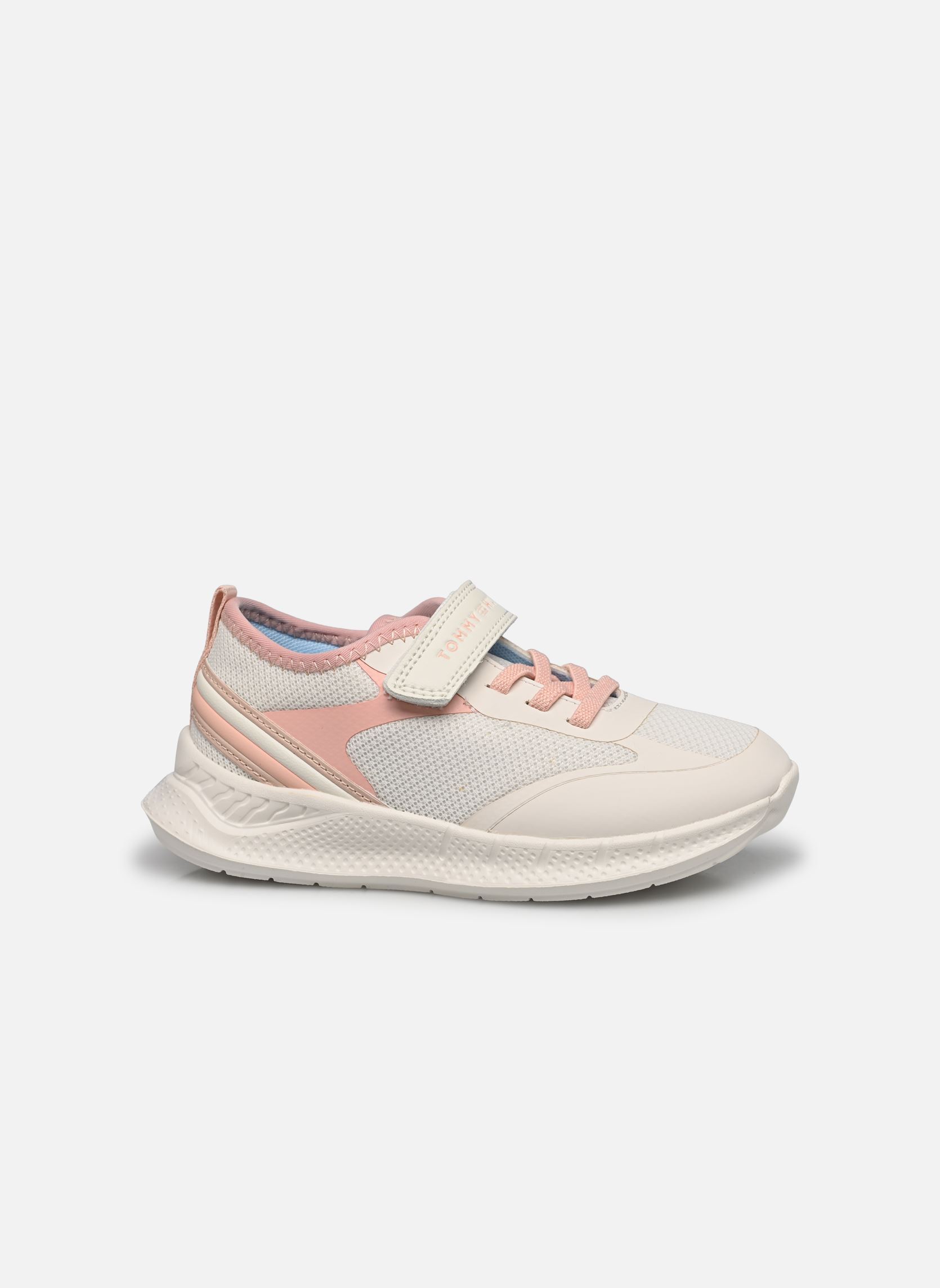 Baskets LOW CUT LACE-UP/VELCRO SNEAKER OFF WHITE fille blanc Tommy Hilfiger Baskets LOW CUT LACE-UP/VELCRO SNEAKER OFF WHITE fille blanc Off white/pink