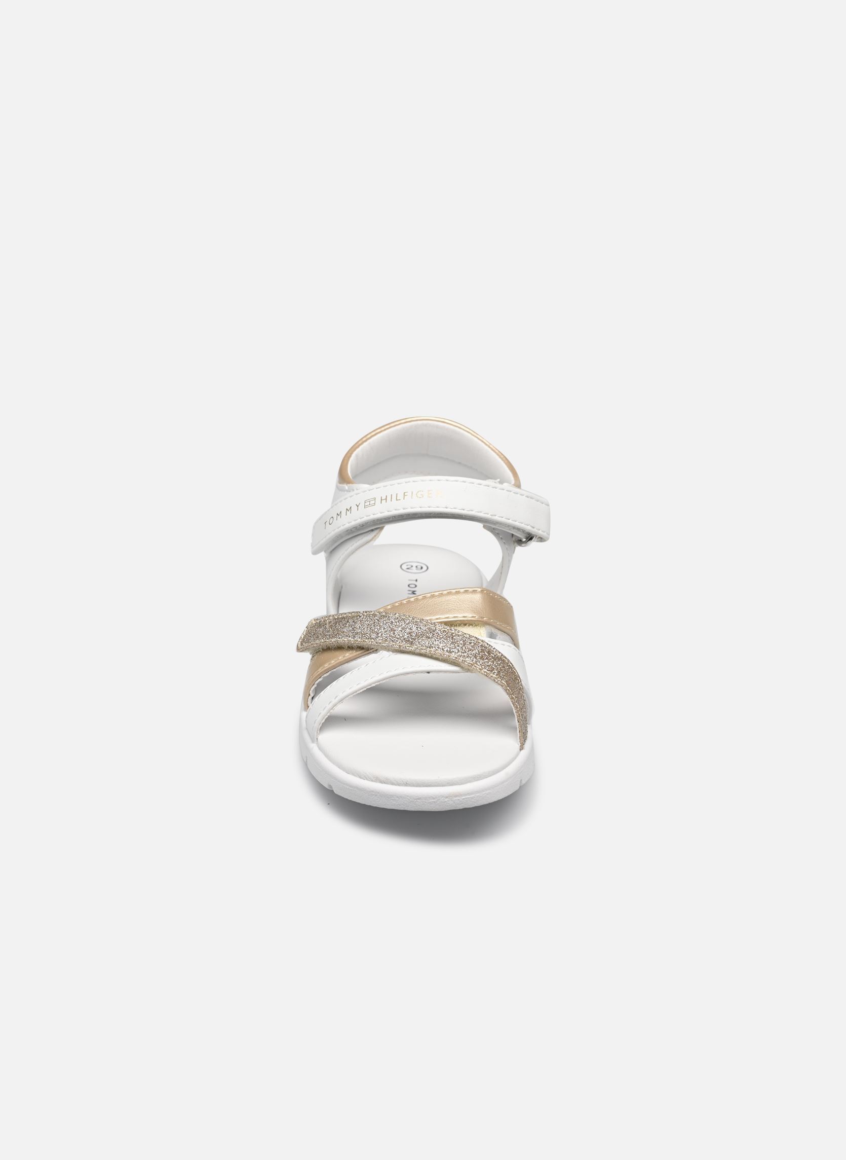 Sandalen VELCRO SANDAL WHITE/GOLD mädchen weiß Tommy Hilfiger Sandalen VELCRO SANDAL WHITE/GOLD mädchen weiß White/gold