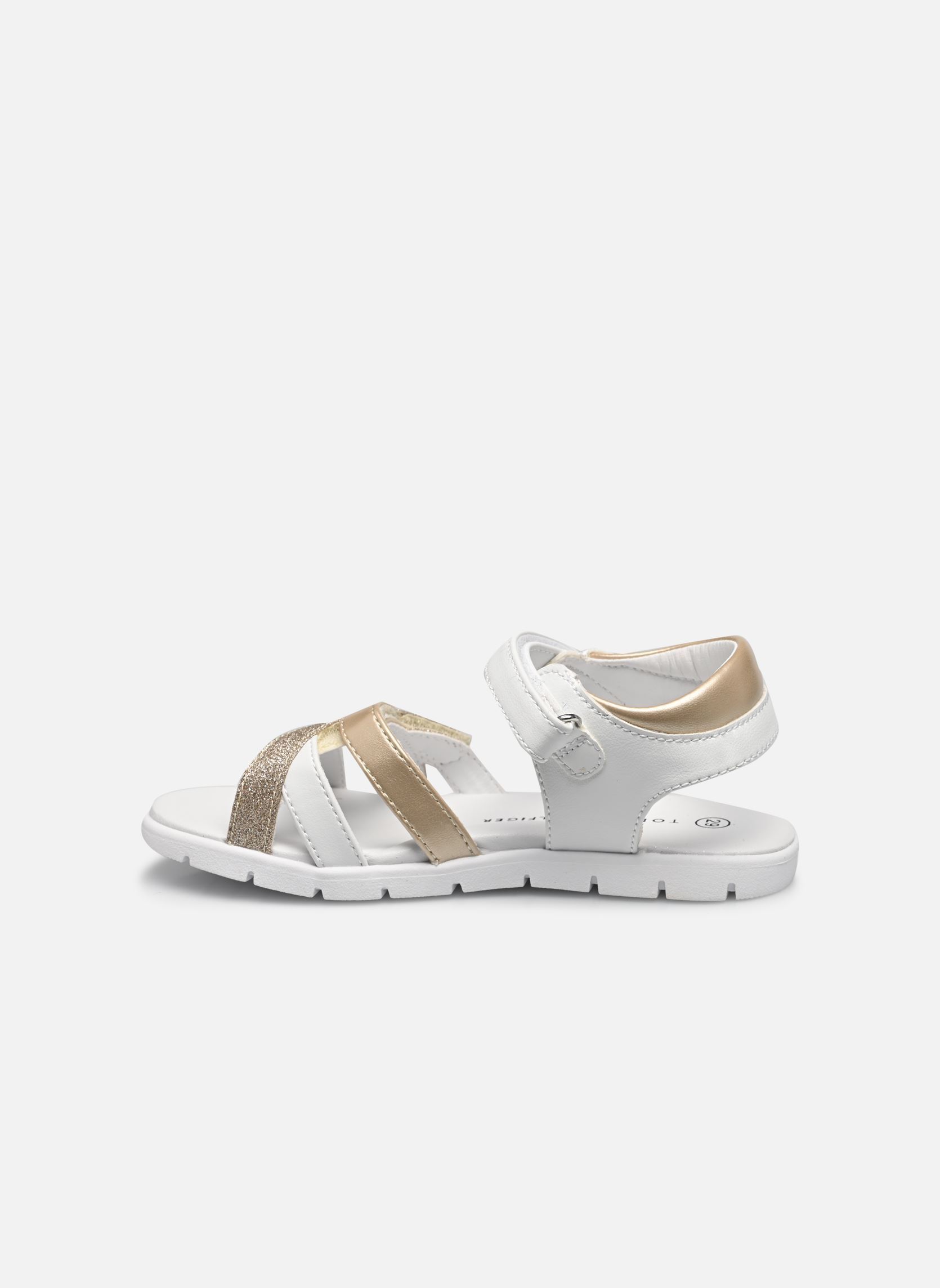 Sandalen VELCRO SANDAL WHITE/GOLD mädchen weiß Tommy Hilfiger Sandalen VELCRO SANDAL WHITE/GOLD mädchen weiß White/gold