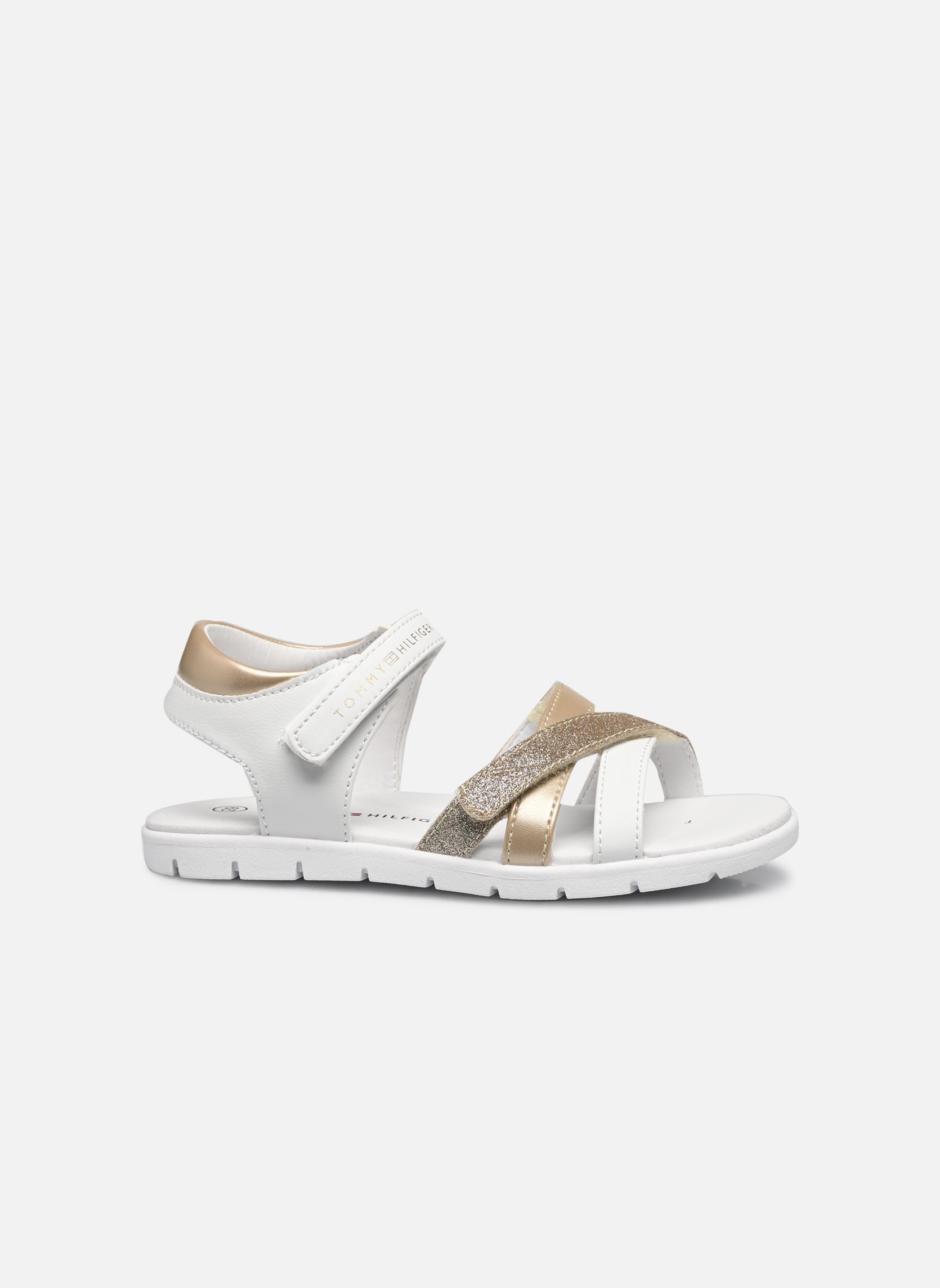 Sandalen VELCRO SANDAL WHITE/GOLD mädchen weiß Tommy Hilfiger Sandalen VELCRO SANDAL WHITE/GOLD mädchen weiß White/gold