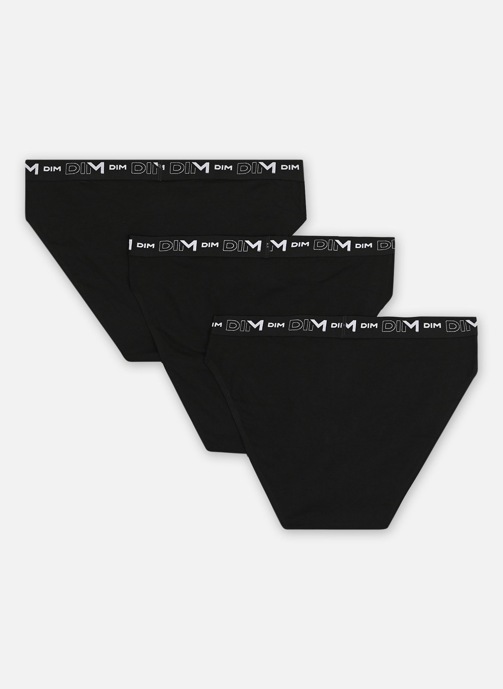 Sportondergoed Coton Stretch Slips X3 heren zwart Dim Sportondergoed Coton Stretch Slips X3 heren zwart NOIR
