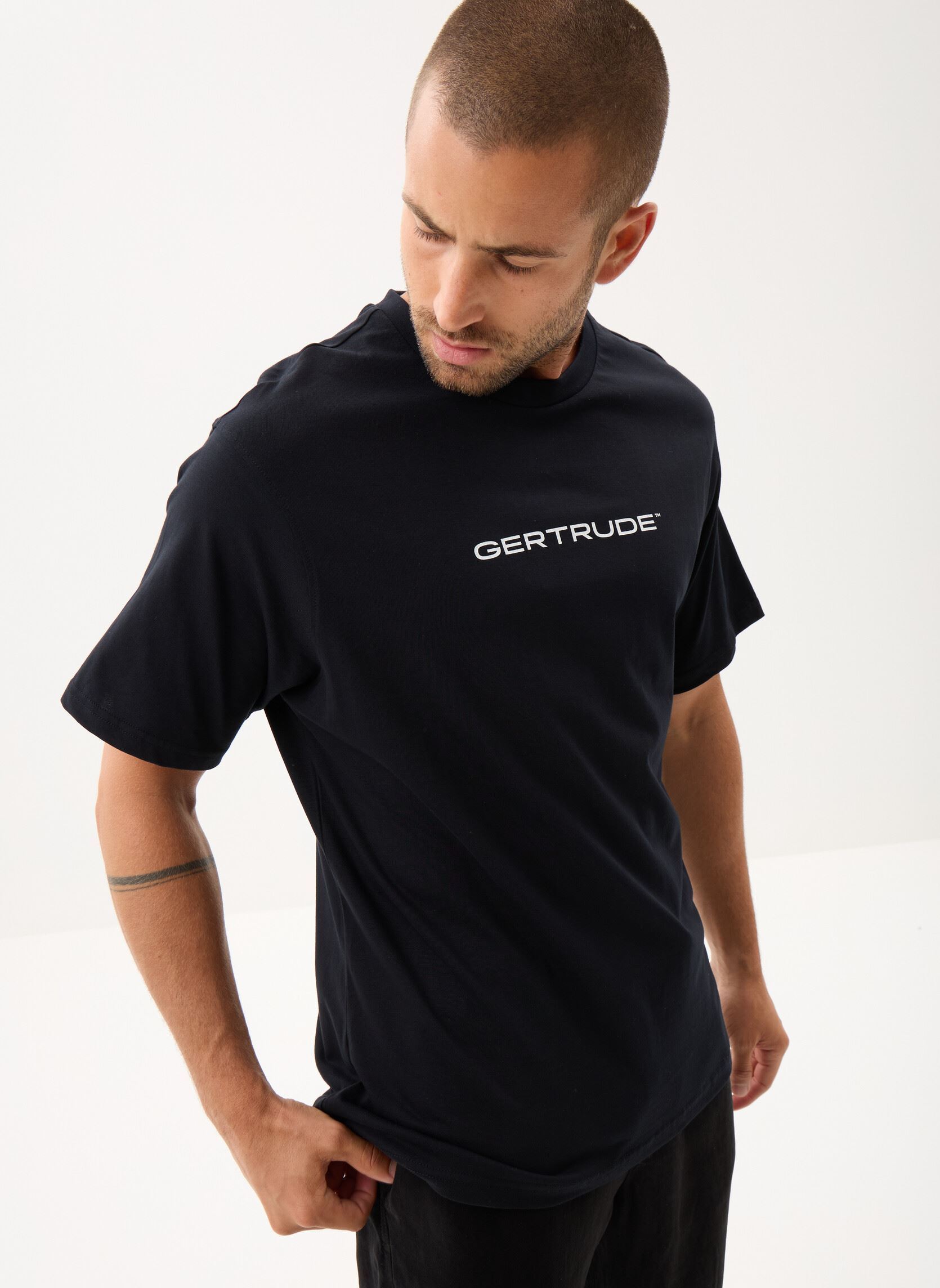 Tee-shirts manches courtes Leonce Tee-Shirt homme noir Gertrude Tee-shirts manches courtes Leonce Tee-Shirt homme noir BLACK