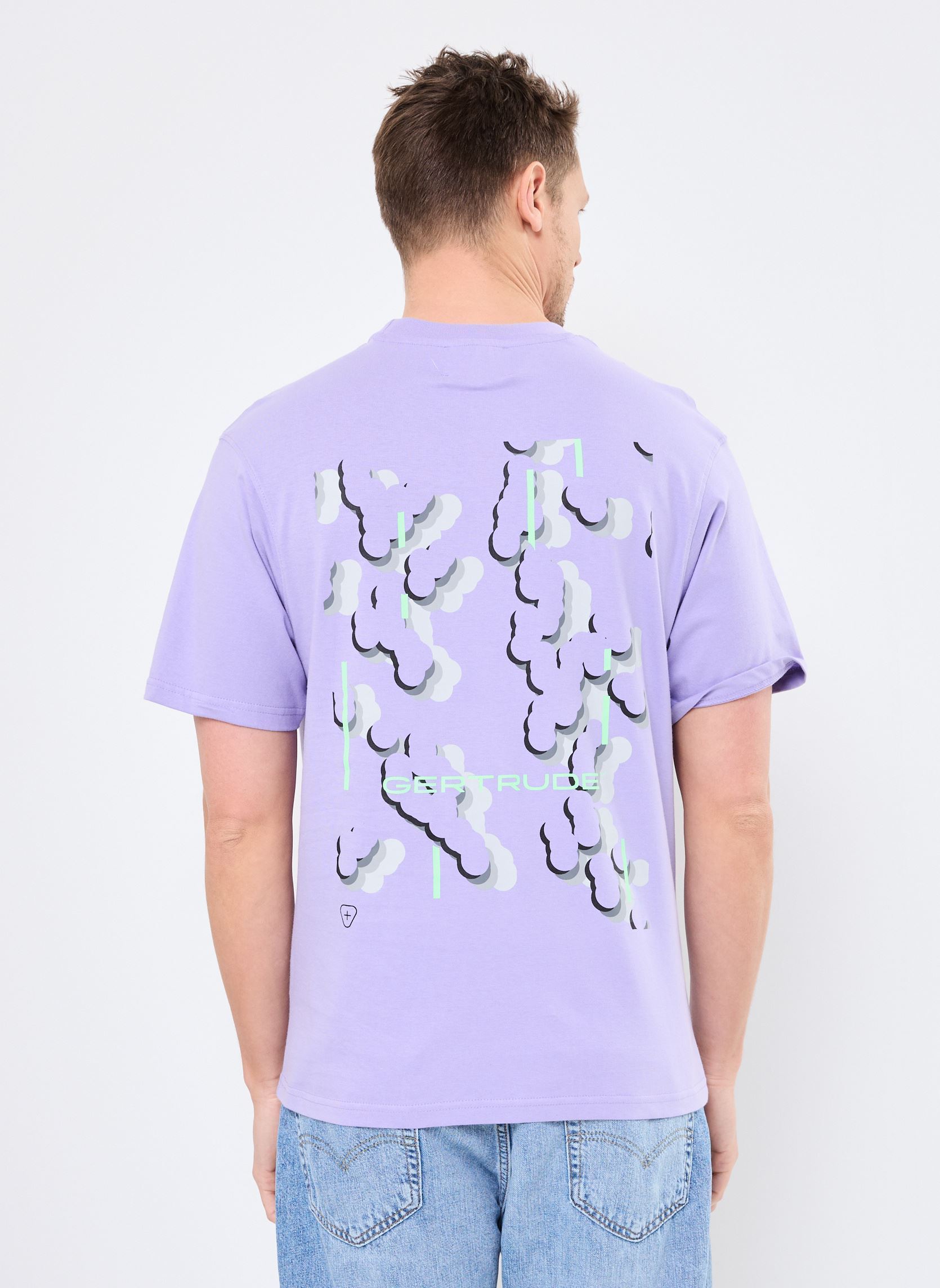 Tee-shirts manches courtes E25 LEONCE ADN TEE-SHIRT homme violet Gertrude Tee-shirts manches courtes E25 LEONCE ADN TEE-SHIRT homme violet IRIS