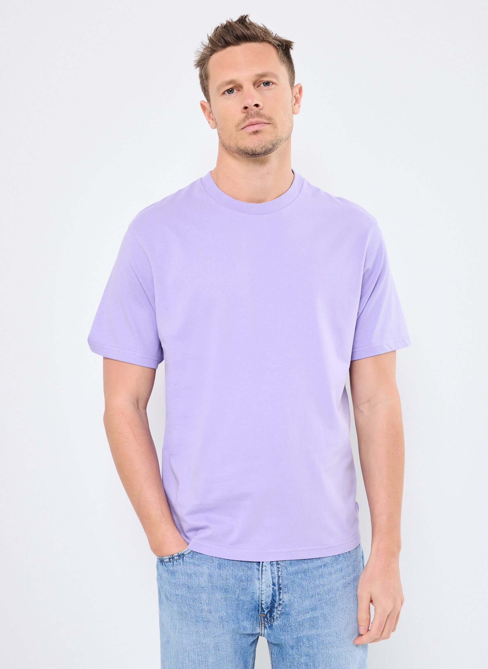 Tee-shirts manches courtes E25 LEONCE ADN TEE-SHIRT homme violet Gertrude Tee-shirts manches courtes E25 LEONCE ADN TEE-SHIRT homme violet IRIS