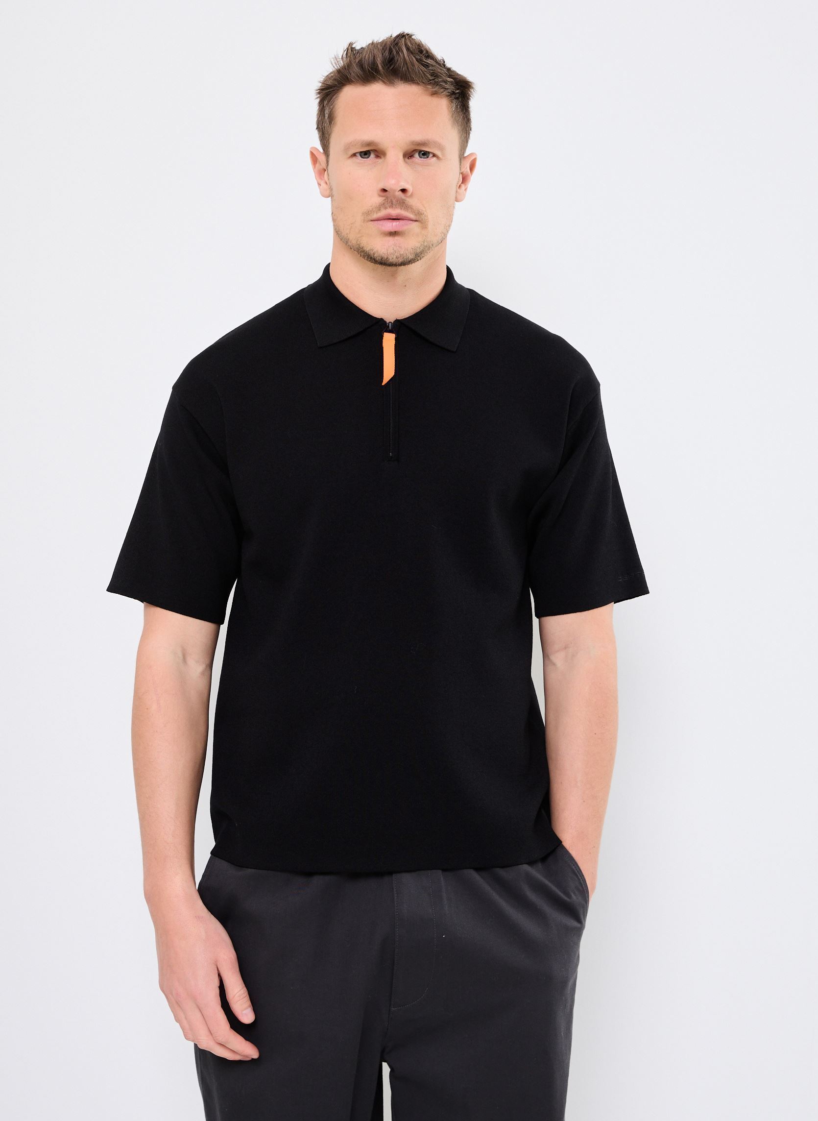 Kurzarm-Poloshirts E25 LULU POLO herren schwarz Gertrude Kurzarm-Poloshirts E25 LULU POLO herren schwarz BLACK