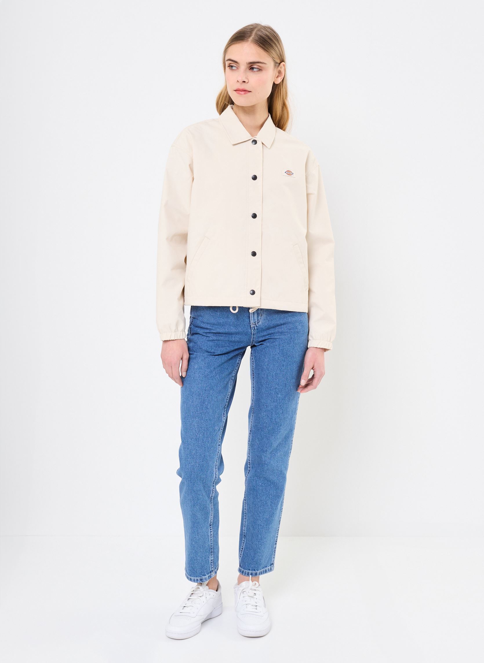 Vestes en jean OAKPORT CROPPED COACH JACKET W femme blanc Dickies Vestes en jean OAKPORT CROPPED COACH JACKET W femme blanc WHITECAP GRAY