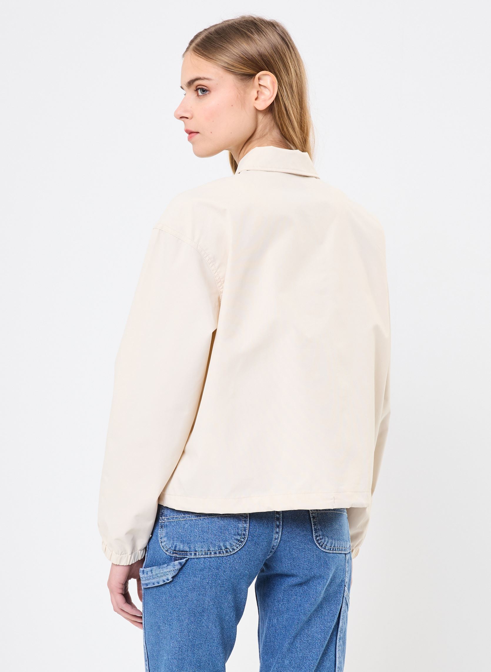 Vestes en jean OAKPORT CROPPED COACH JACKET W femme blanc Dickies Vestes en jean OAKPORT CROPPED COACH JACKET W femme blanc WHITECAP GRAY