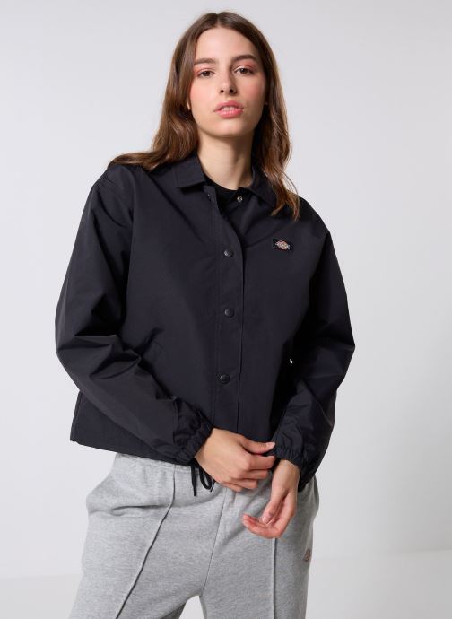 Dickies Vestes en jean OAKPORT CROPPED COACH JACKET W femme noir