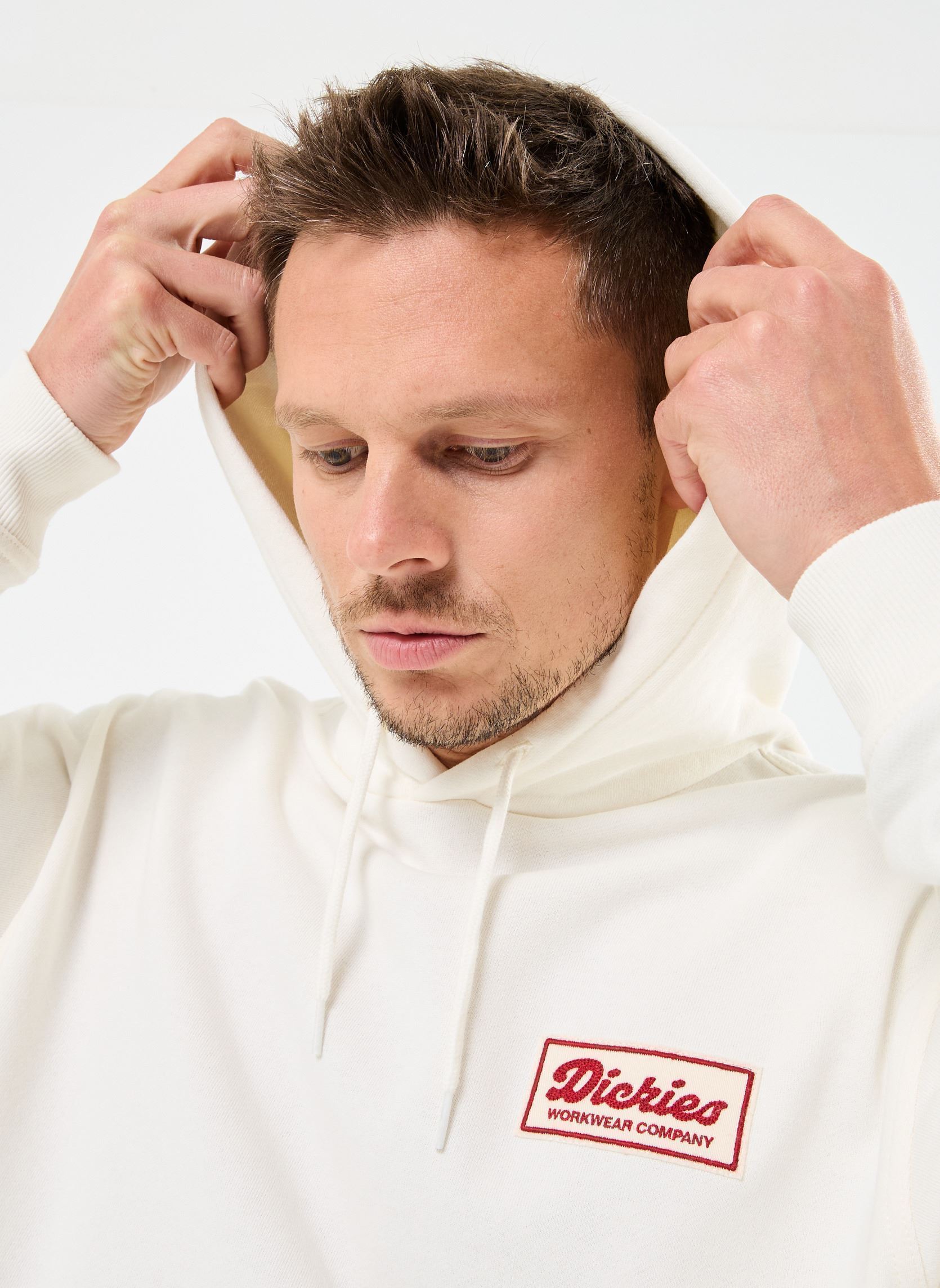 Sweats LEWISTOWN HOODIE homme blanc Dickies Sweats LEWISTOWN HOODIE homme blanc EGRET