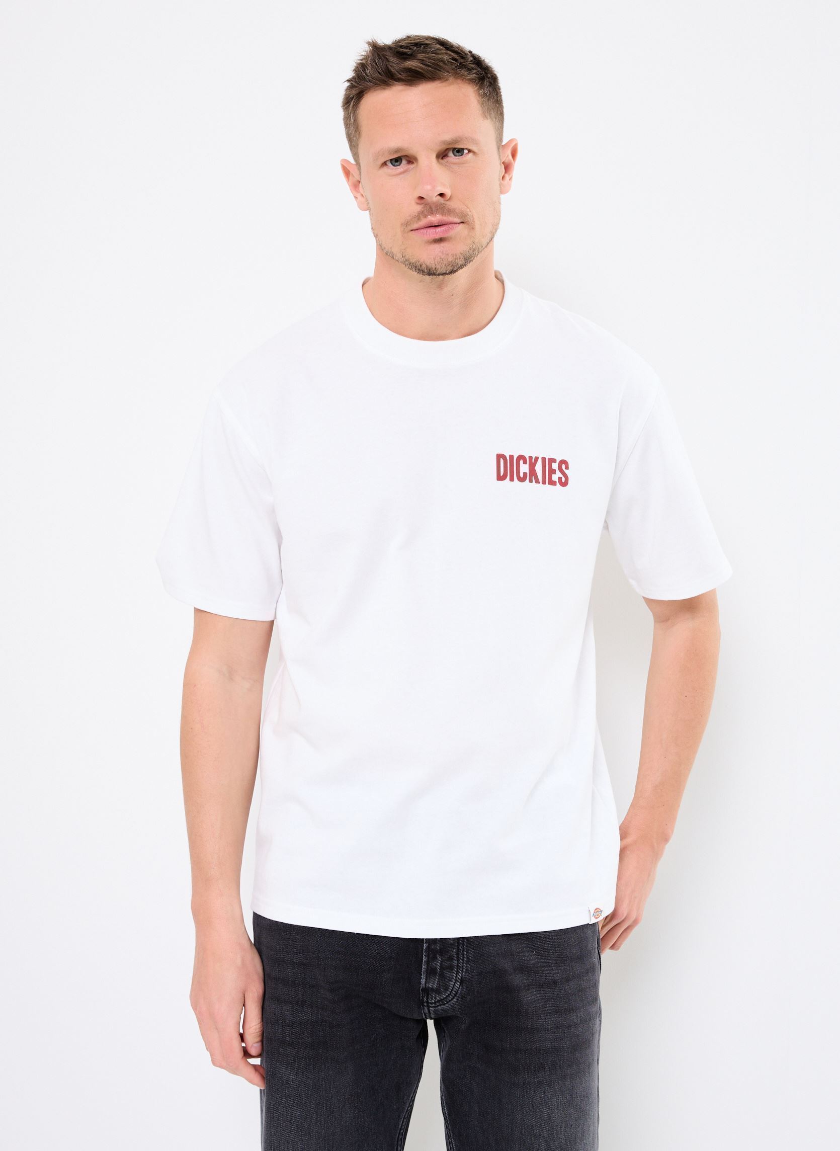 Tee-shirts manches courtes SLACKS RALLY SS TEE homme blanc Dickies Tee-shirts manches courtes SLACKS RALLY SS TEE homme blanc WHITE