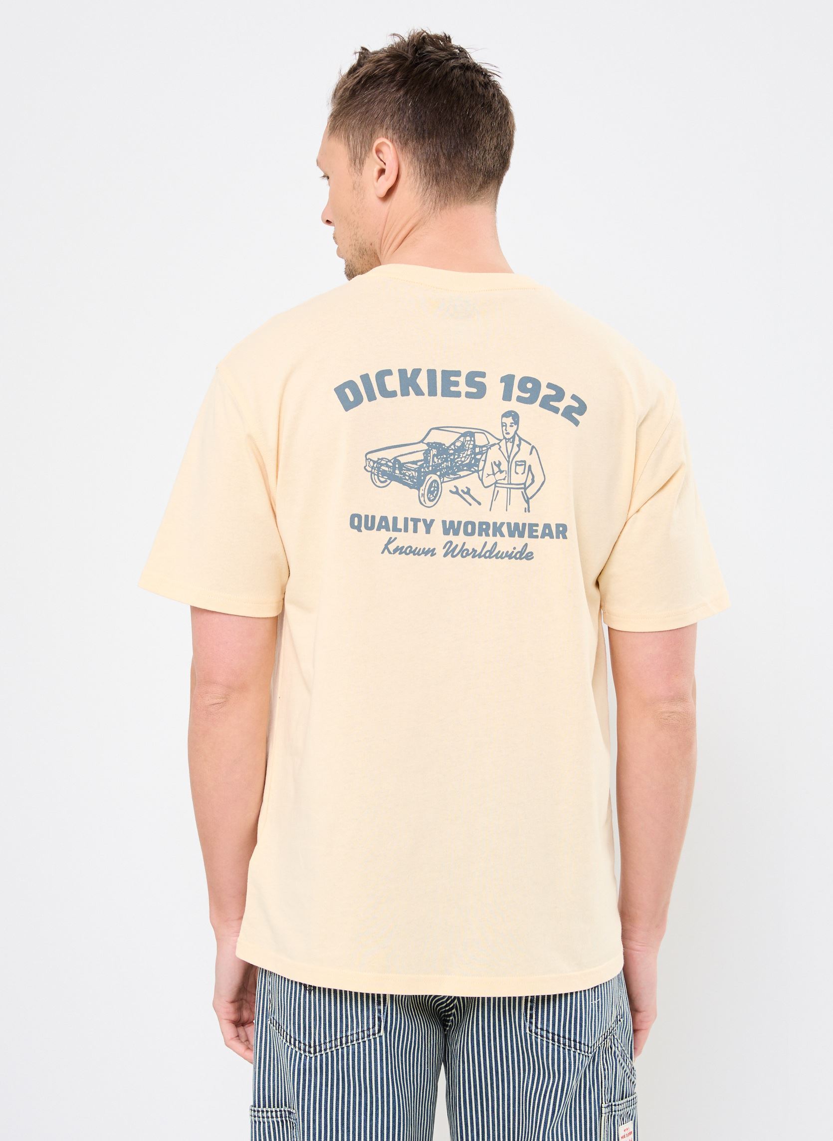 Tee-shirts manches courtes MECHANIC SS TEE homme blanc Dickies Tee-shirts manches courtes MECHANIC SS TEE homme blanc CORN HUSK