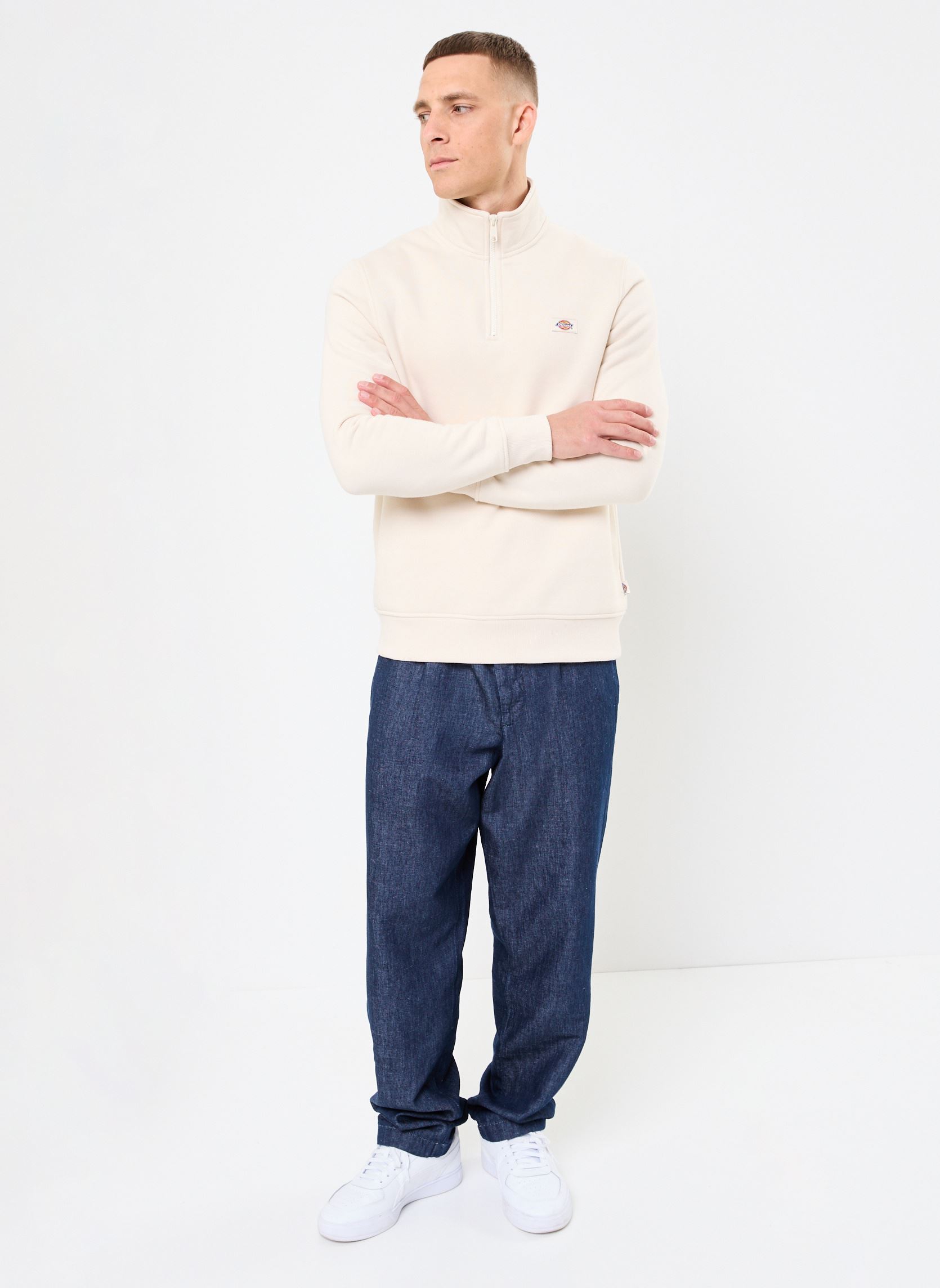 Sudaderas con cremallera OAKPORT QUARTER ZIP hombre blanco Dickies Sudaderas con cremallera OAKPORT QUARTER ZIP hombre blanco WHITECAP GRAY