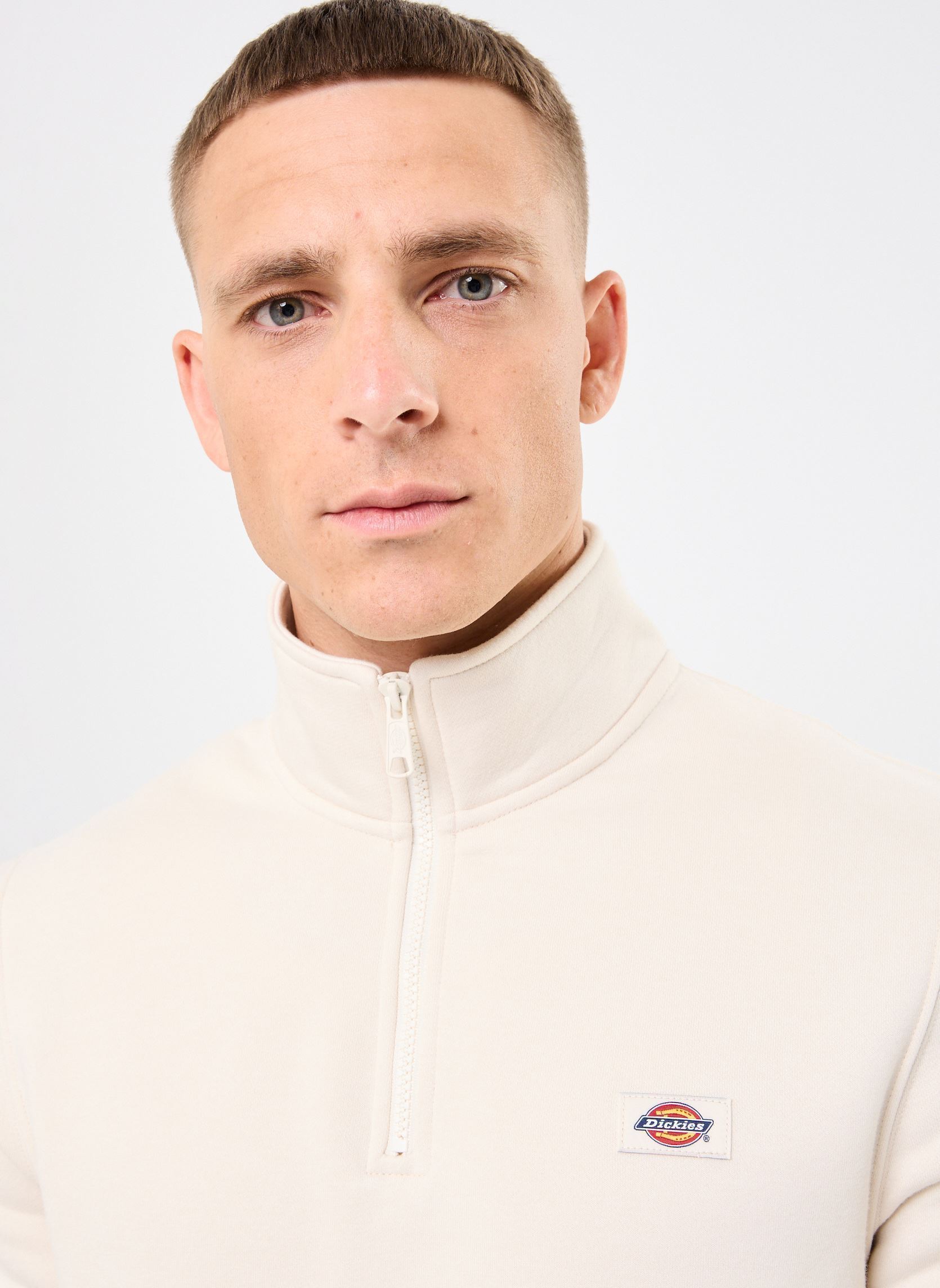Sudaderas con cremallera OAKPORT QUARTER ZIP hombre blanco Dickies Sudaderas con cremallera OAKPORT QUARTER ZIP hombre blanco WHITECAP GRAY