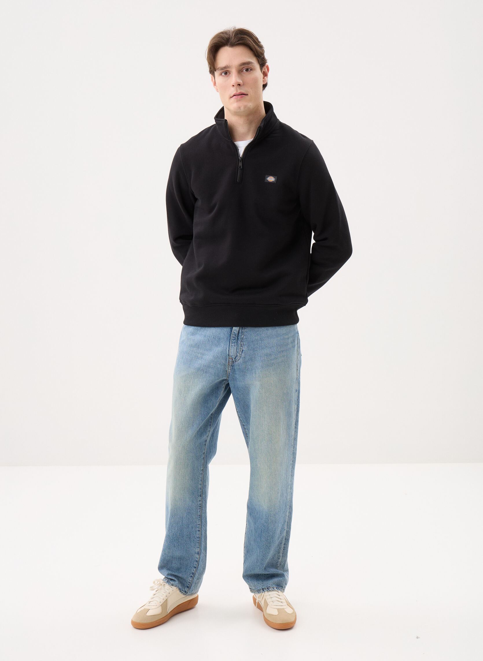 Sweaters met rits OAKPORT QUARTER ZIP heren zwart Dickies Sweaters met rits OAKPORT QUARTER ZIP heren zwart BLACK