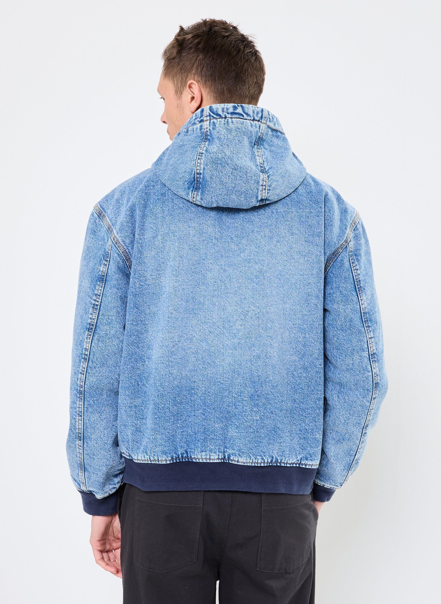 Jeansjacken DICKIES HOODED DENIM JACKET herren blau Dickies Jeansjacken DICKIES HOODED DENIM JACKET herren blau RINSED FADE