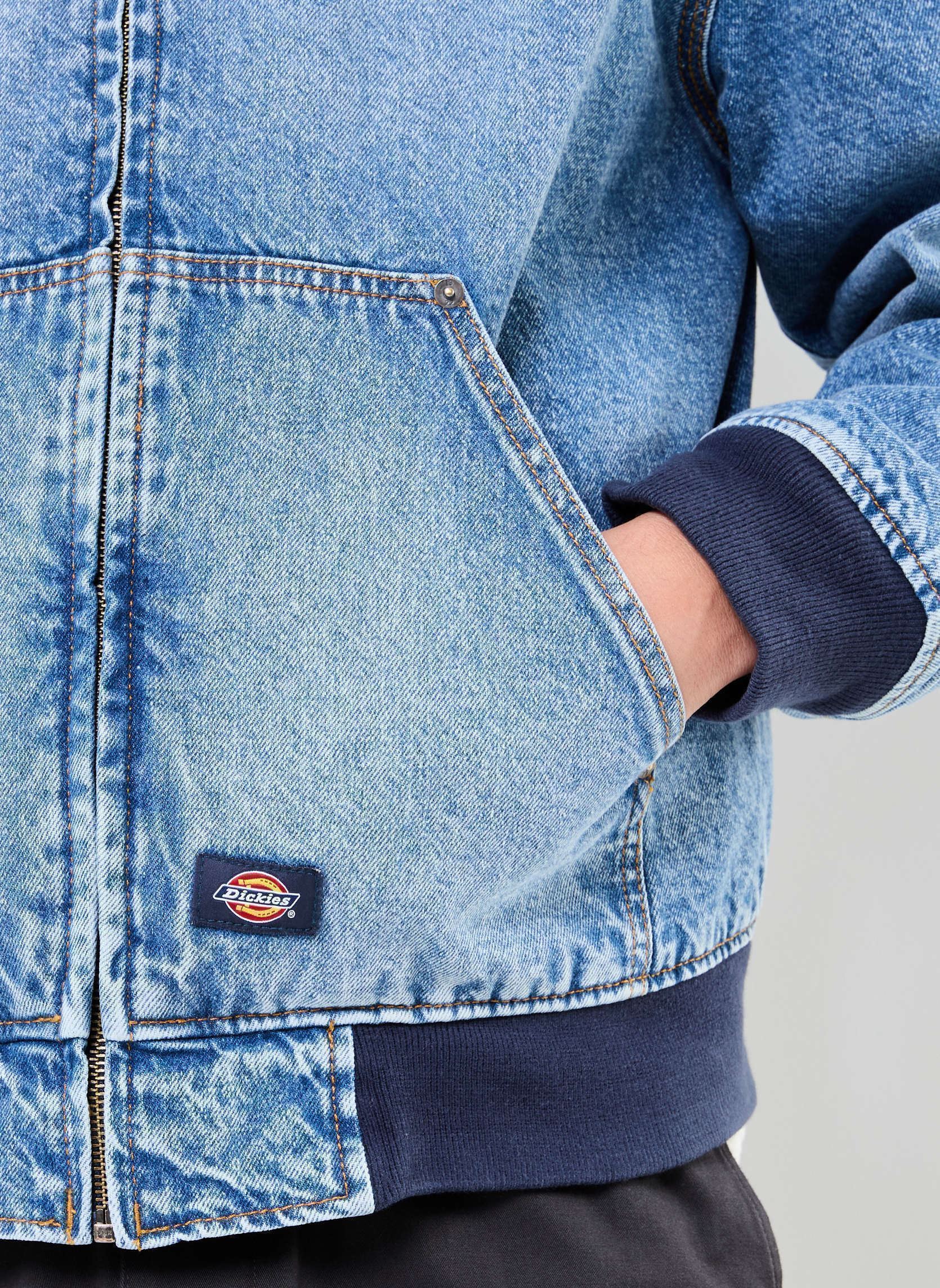 Jeansjacken DICKIES HOODED DENIM JACKET herren blau Dickies Jeansjacken DICKIES HOODED DENIM JACKET herren blau RINSED FADE