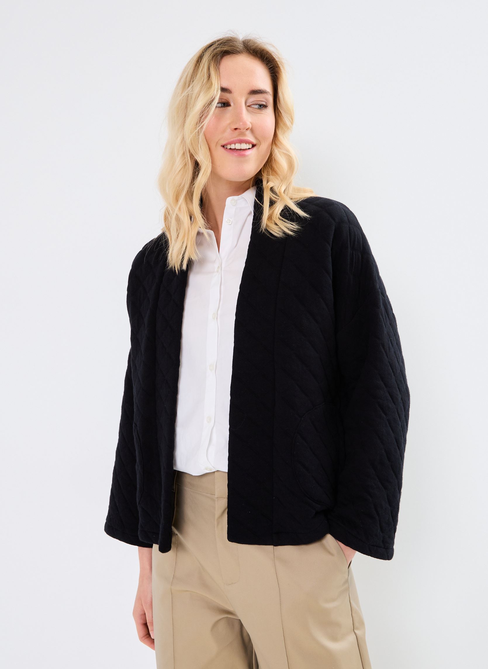 Giacche VESTE-KIMONO donna nero Georgia Rose Giacche VESTE-KIMONO donna nero JET BLACK