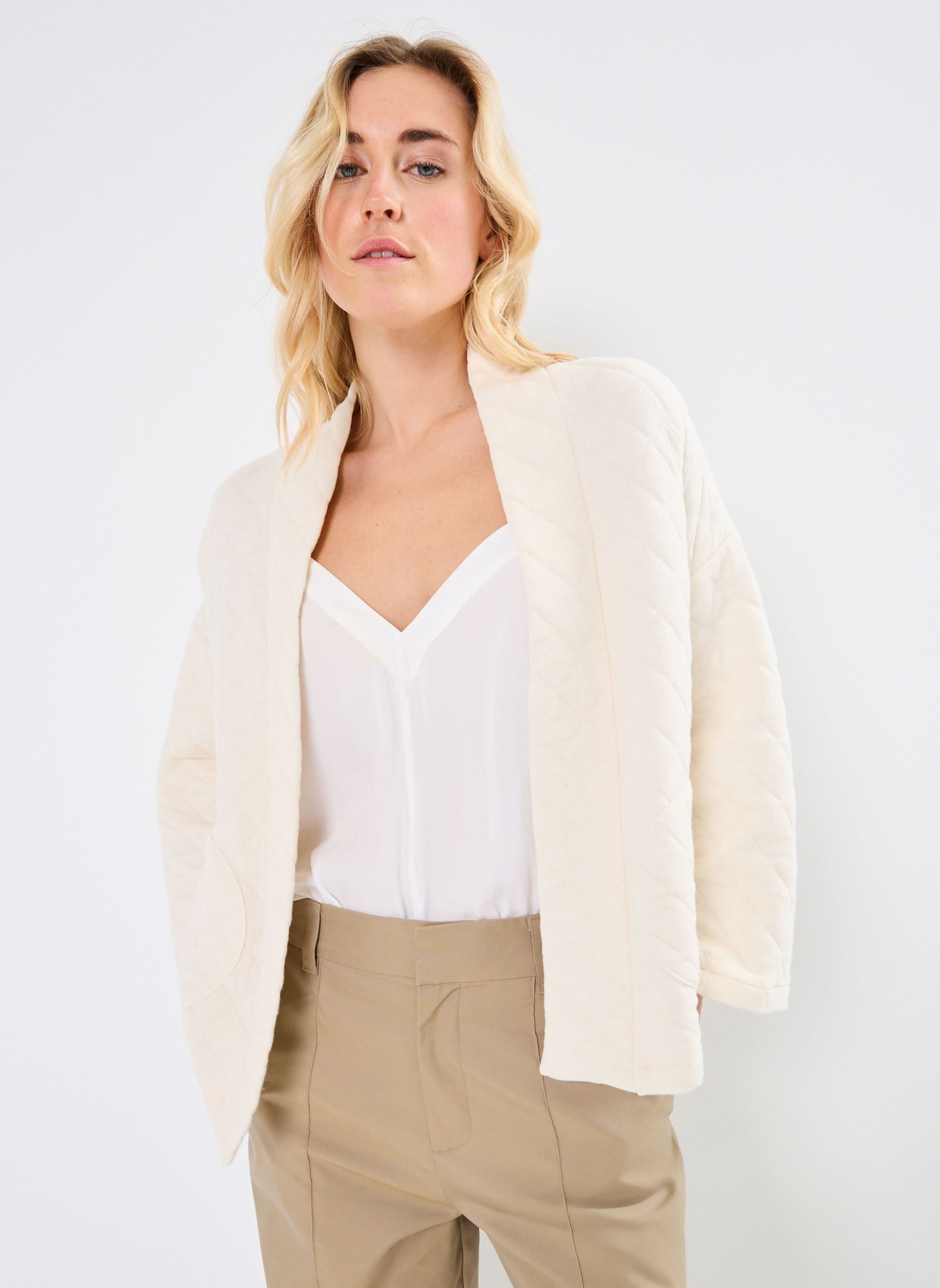 Jassen VESTE-KIMONO dames wit Georgia Rose Jassen VESTE-KIMONO dames wit SNOW WHITE