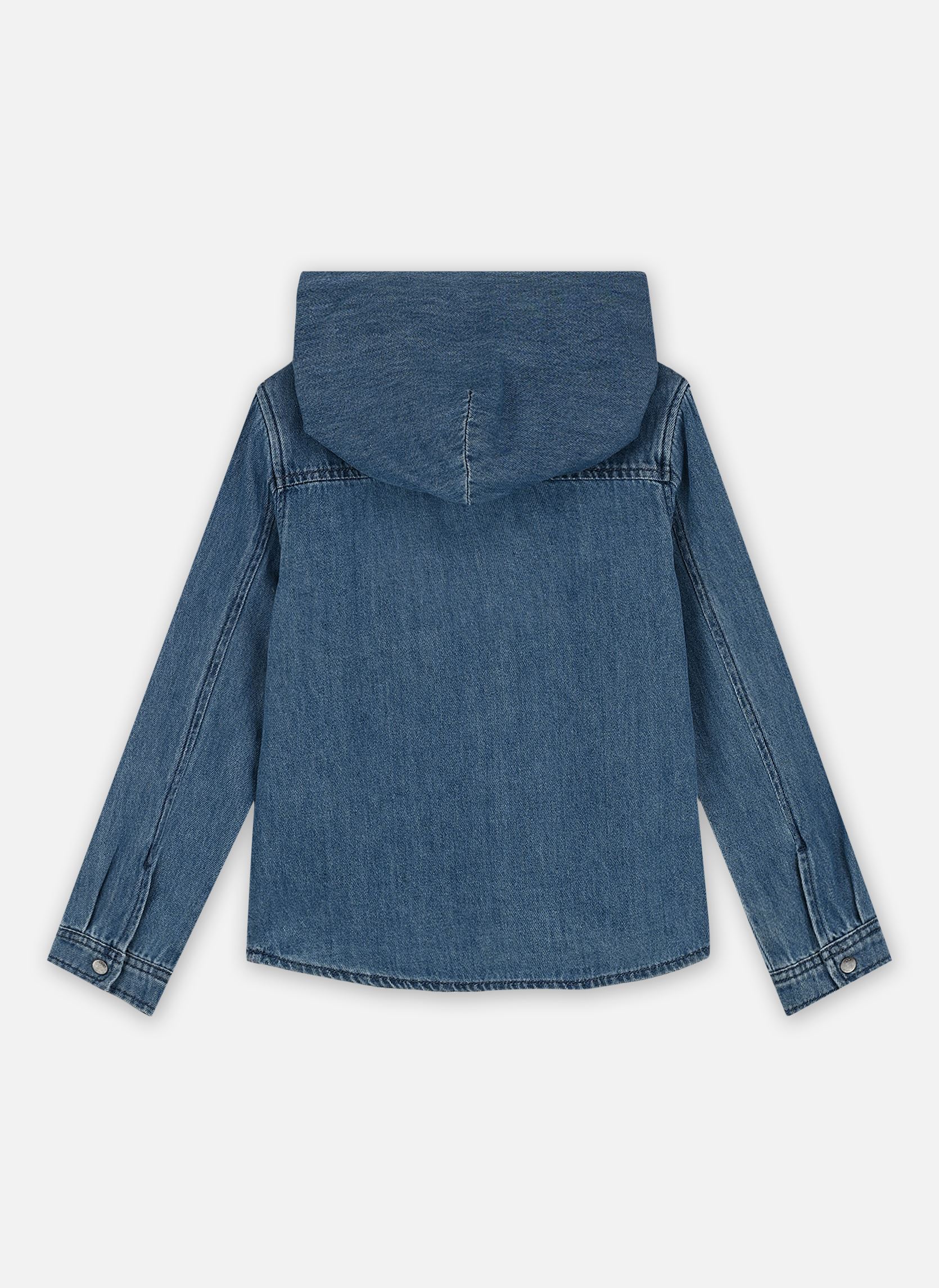 Chemises manches longues X112033 garçon bleu IKKS JUNIOR Chemises manches longues X112033 garçon bleu 43-STONE BLUE