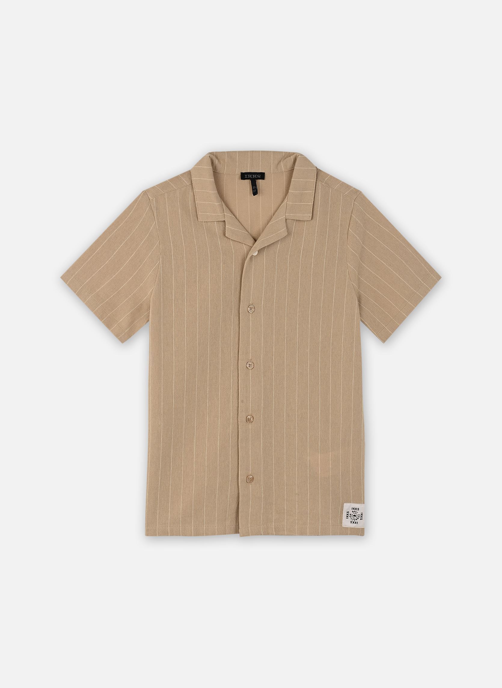Korte mouw overhemden X112143 jongens beige IKKS JUNIOR Korte mouw overhemden X112143 jongens beige 61-SABLE
