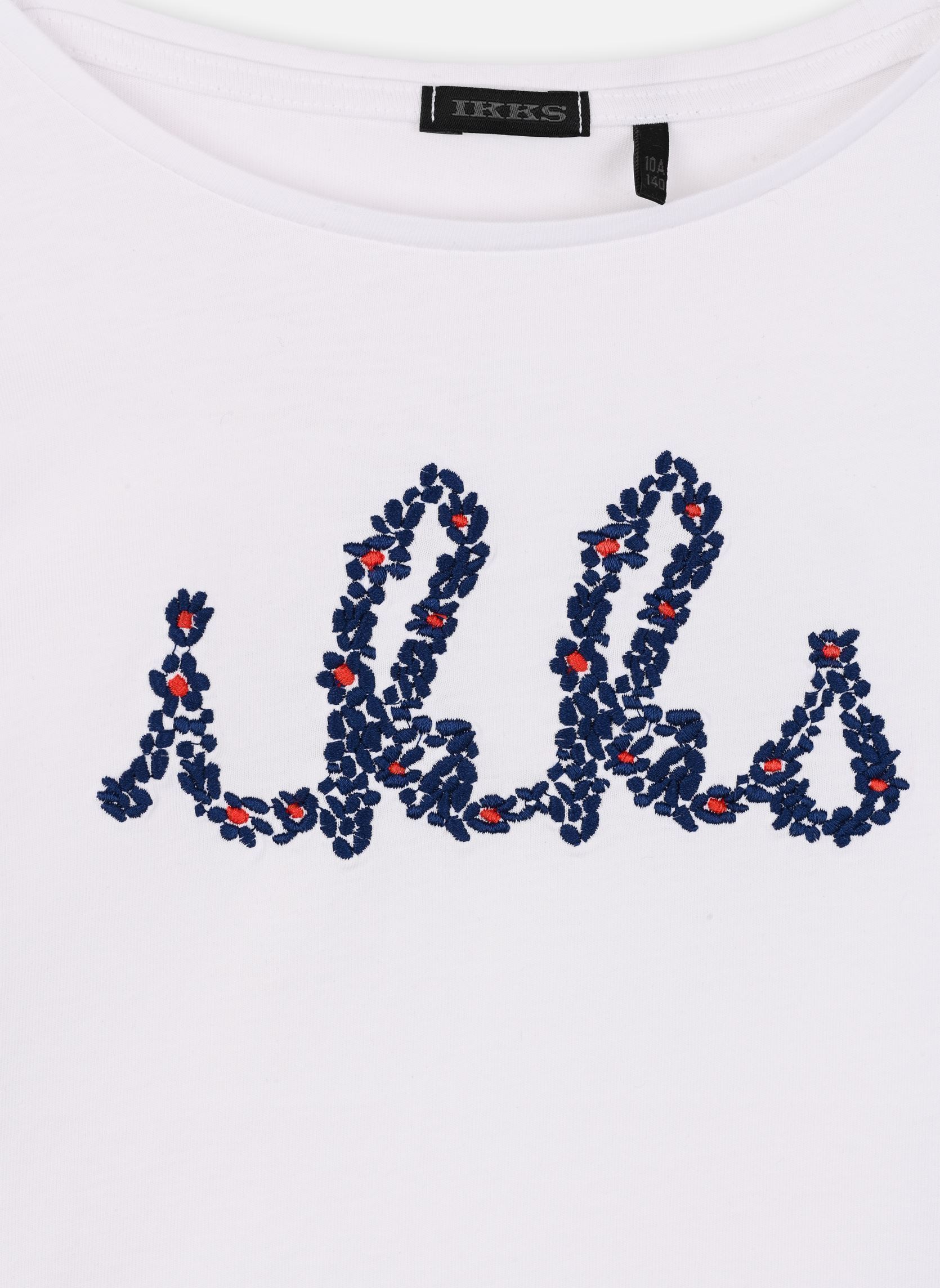 Tee-shirts manches courtes X110242 fille blanc IKKS JUNIOR Tee-shirts manches courtes X110242 fille blanc 10-BLANC CASSÉ