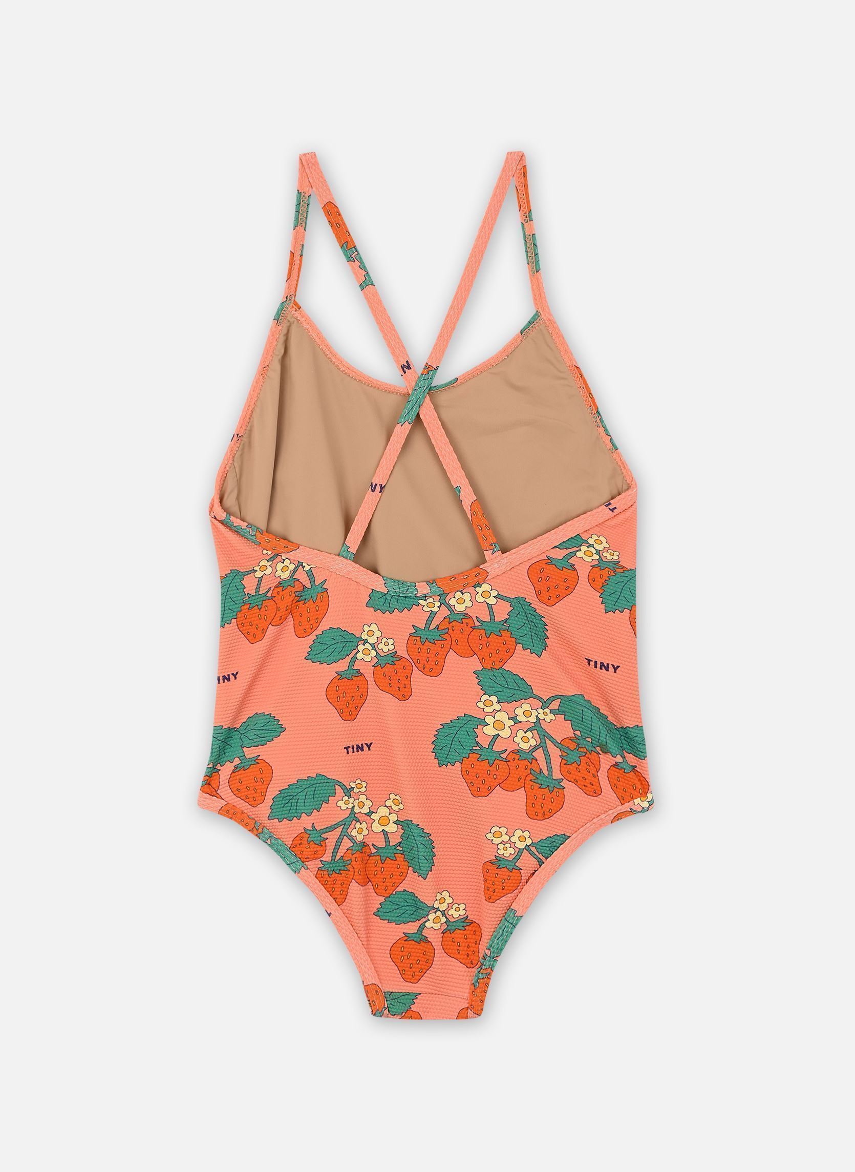 1 pièces Strawberries Swimsuit fille rose Tinycottons 1 pièces Strawberries Swimsuit fille rose Dark Pink