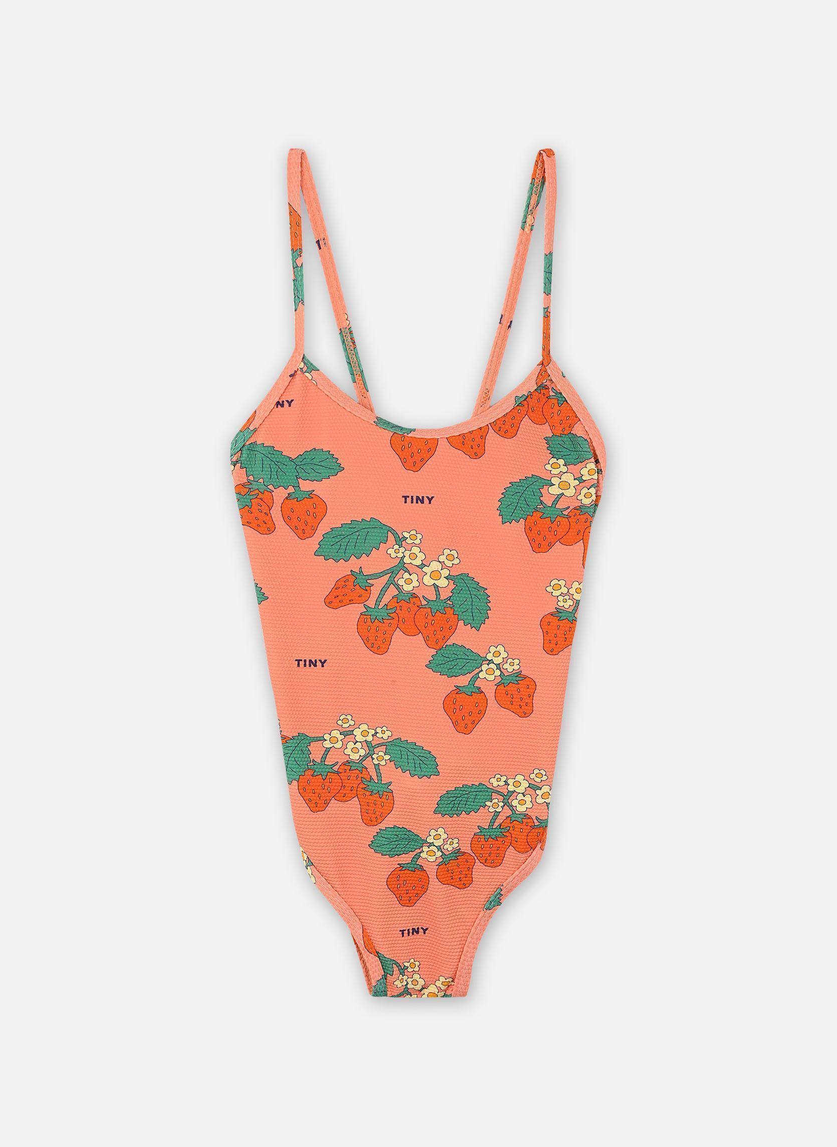 1 pièces Strawberries Swimsuit fille rose Tinycottons 1 pièces Strawberries Swimsuit fille rose Dark Pink