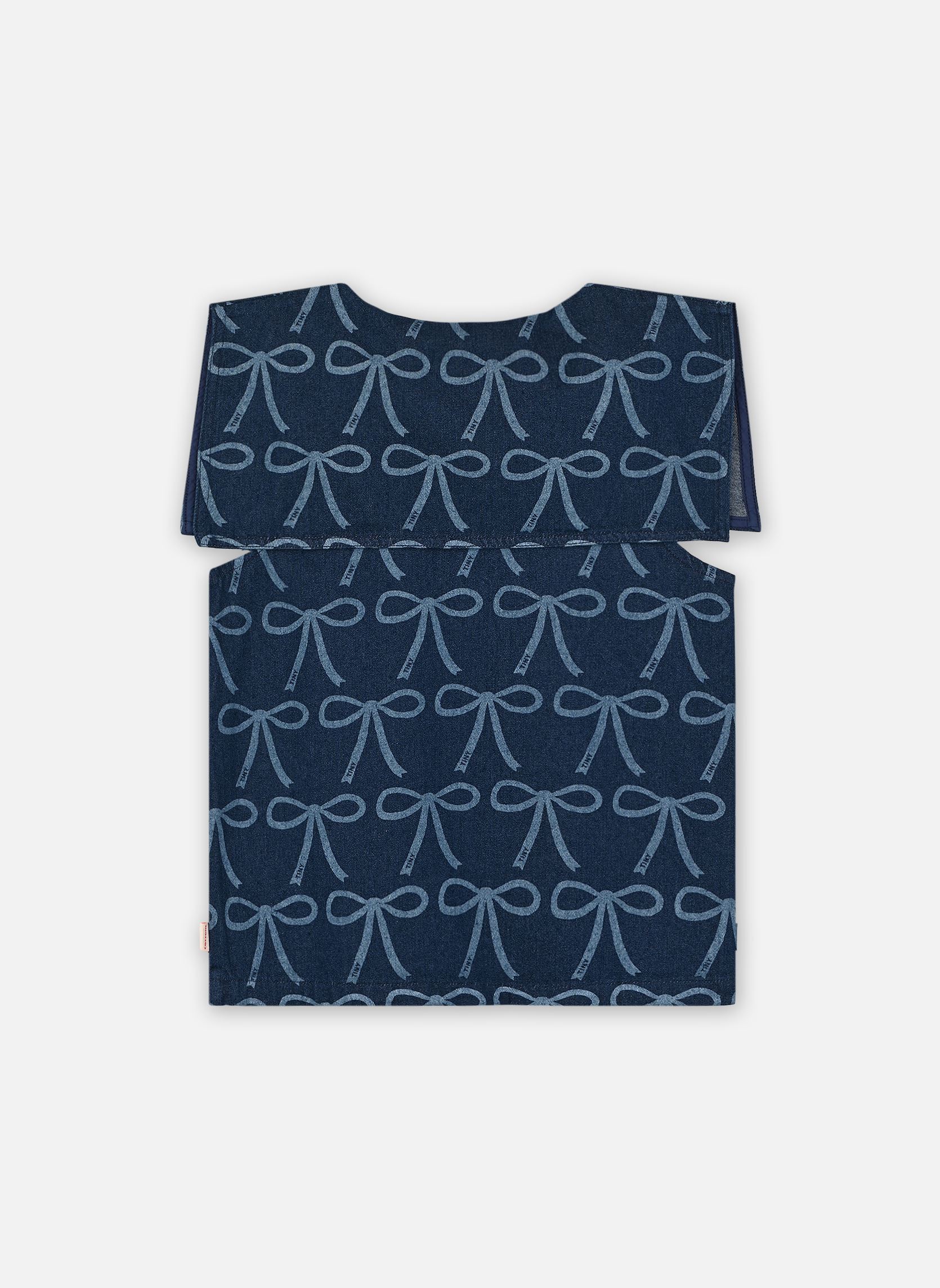 Débardeurs Bows Blouse fille bleu Tinycottons Débardeurs Bows Blouse fille bleu BLUE DENIM