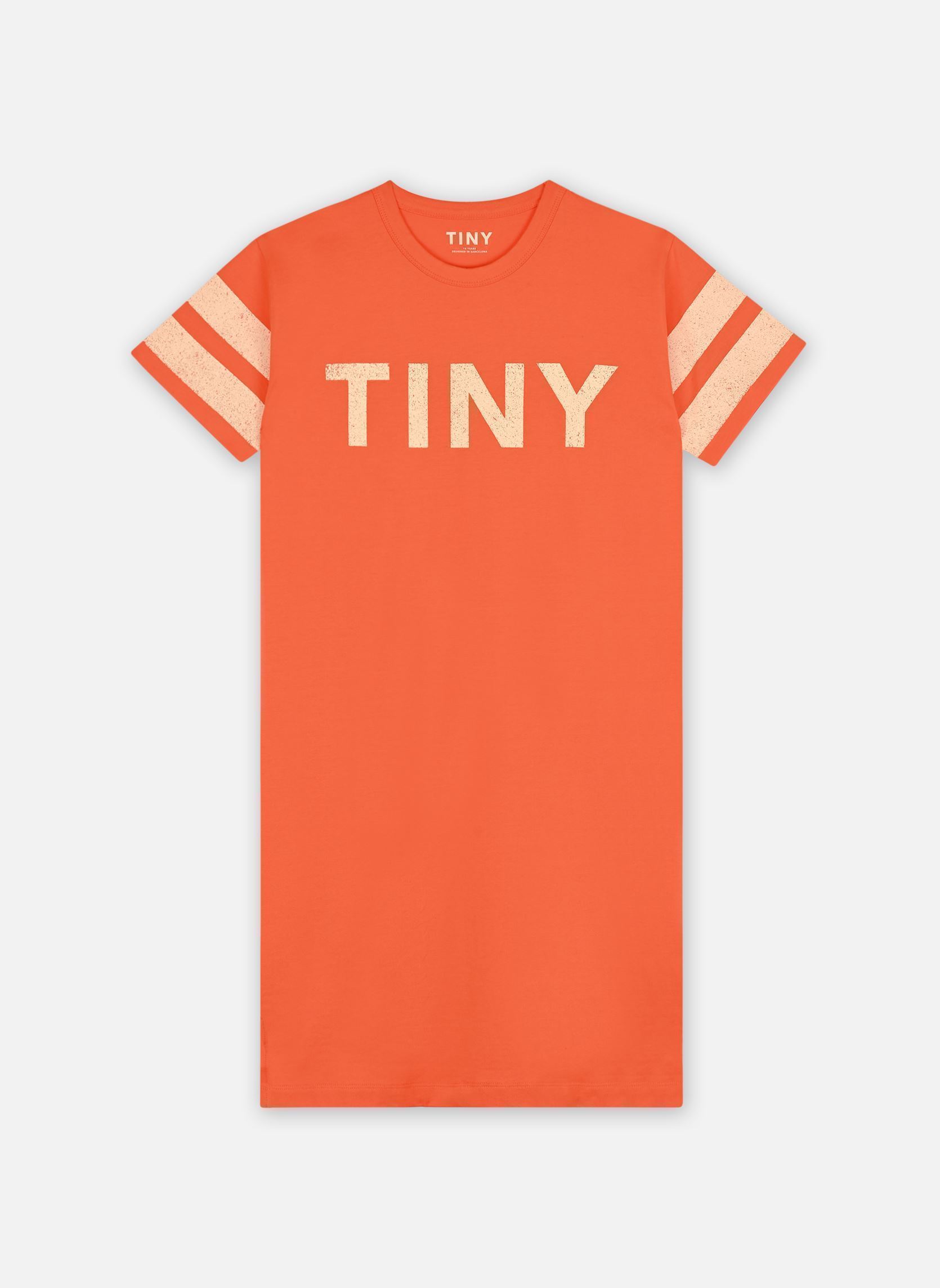 Abiti Stripes Dress bambina rosso Tinycottons Abiti Stripes Dress bambina rosso SUMMER RED