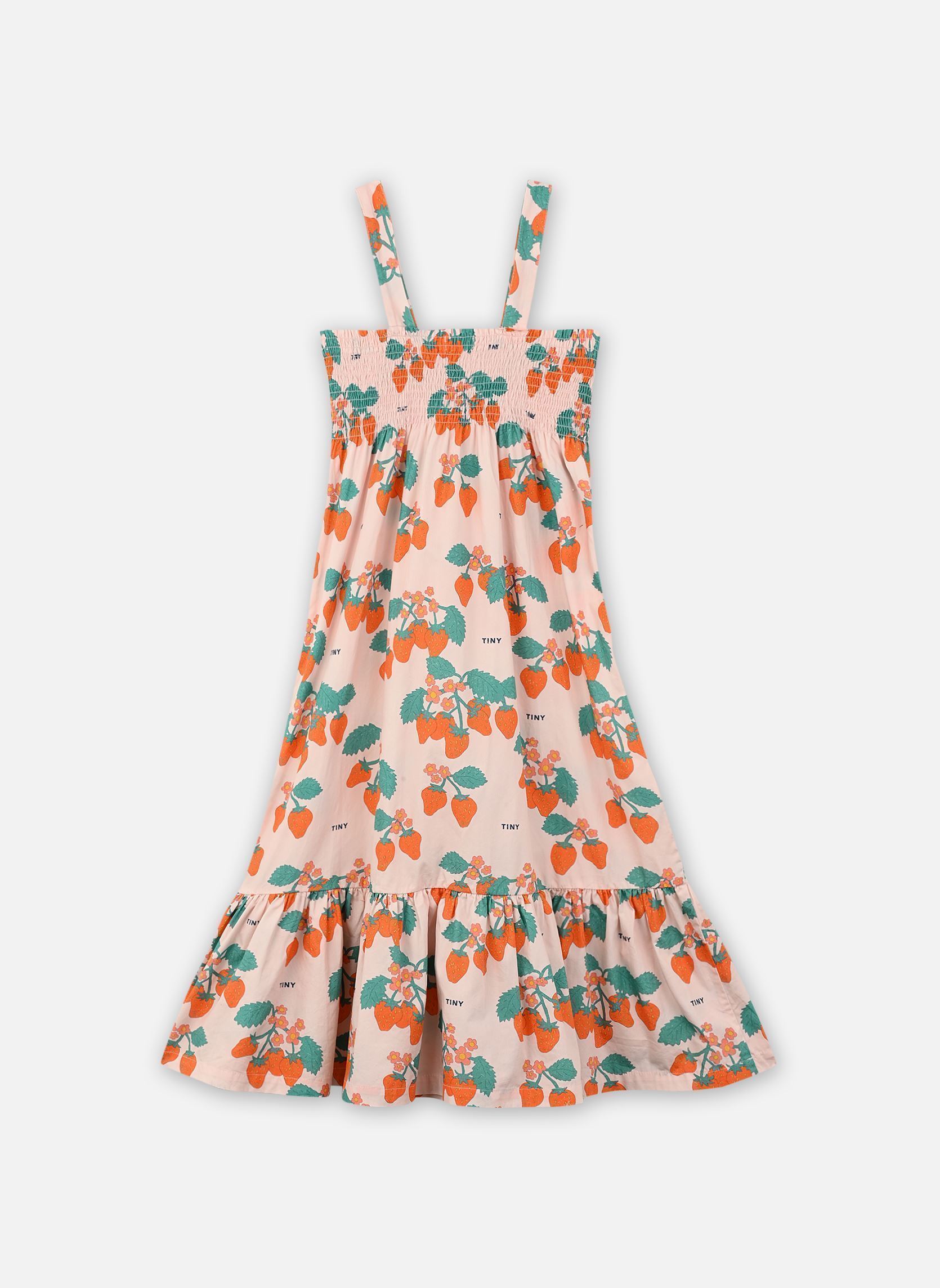 Robes Strawberries Woven Dress fille rose Tinycottons Robes Strawberries Woven Dress fille rose PASTEL PINK