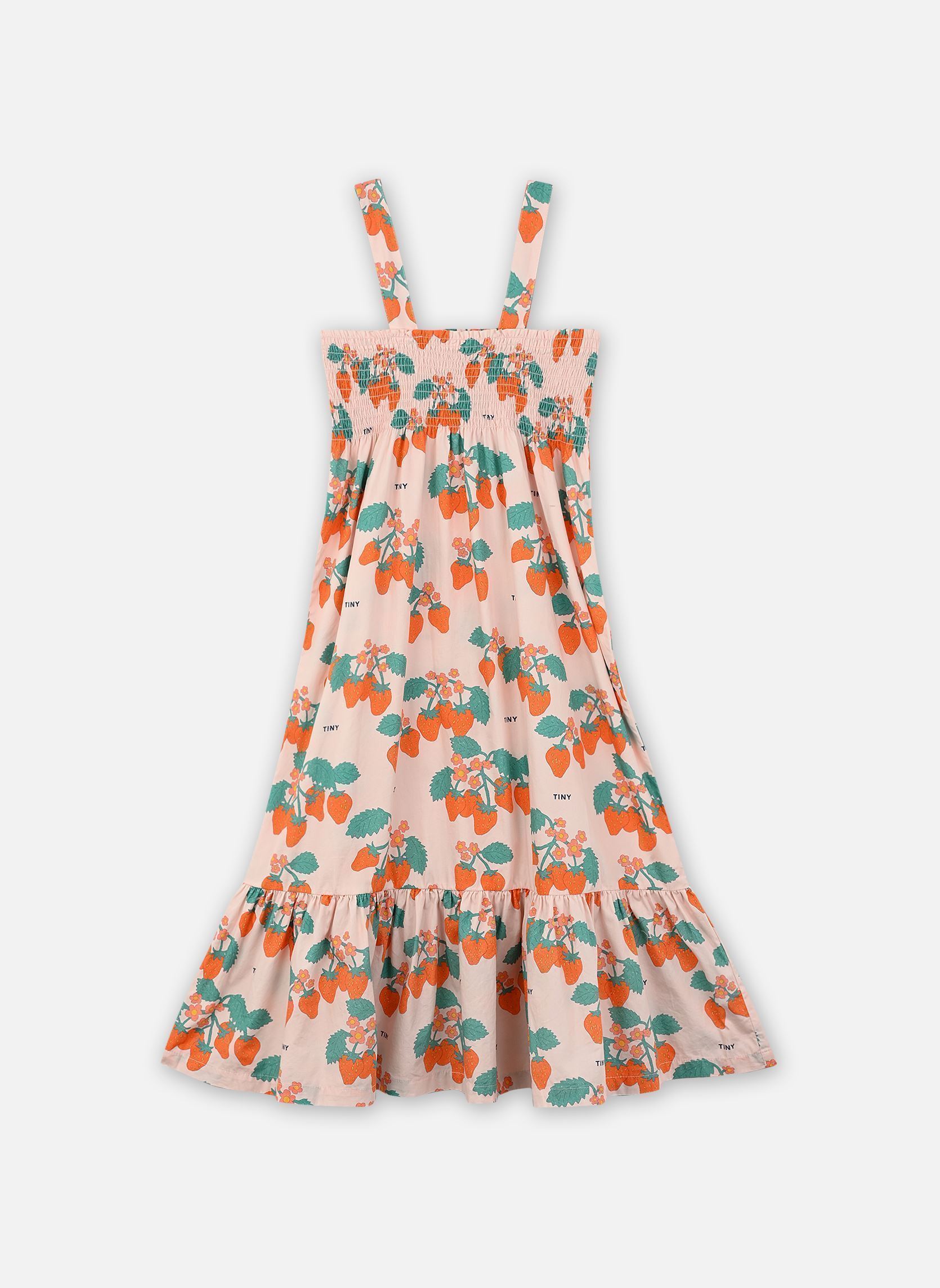 Robes Strawberries Woven Dress fille rose Tinycottons Robes Strawberries Woven Dress fille rose PASTEL PINK