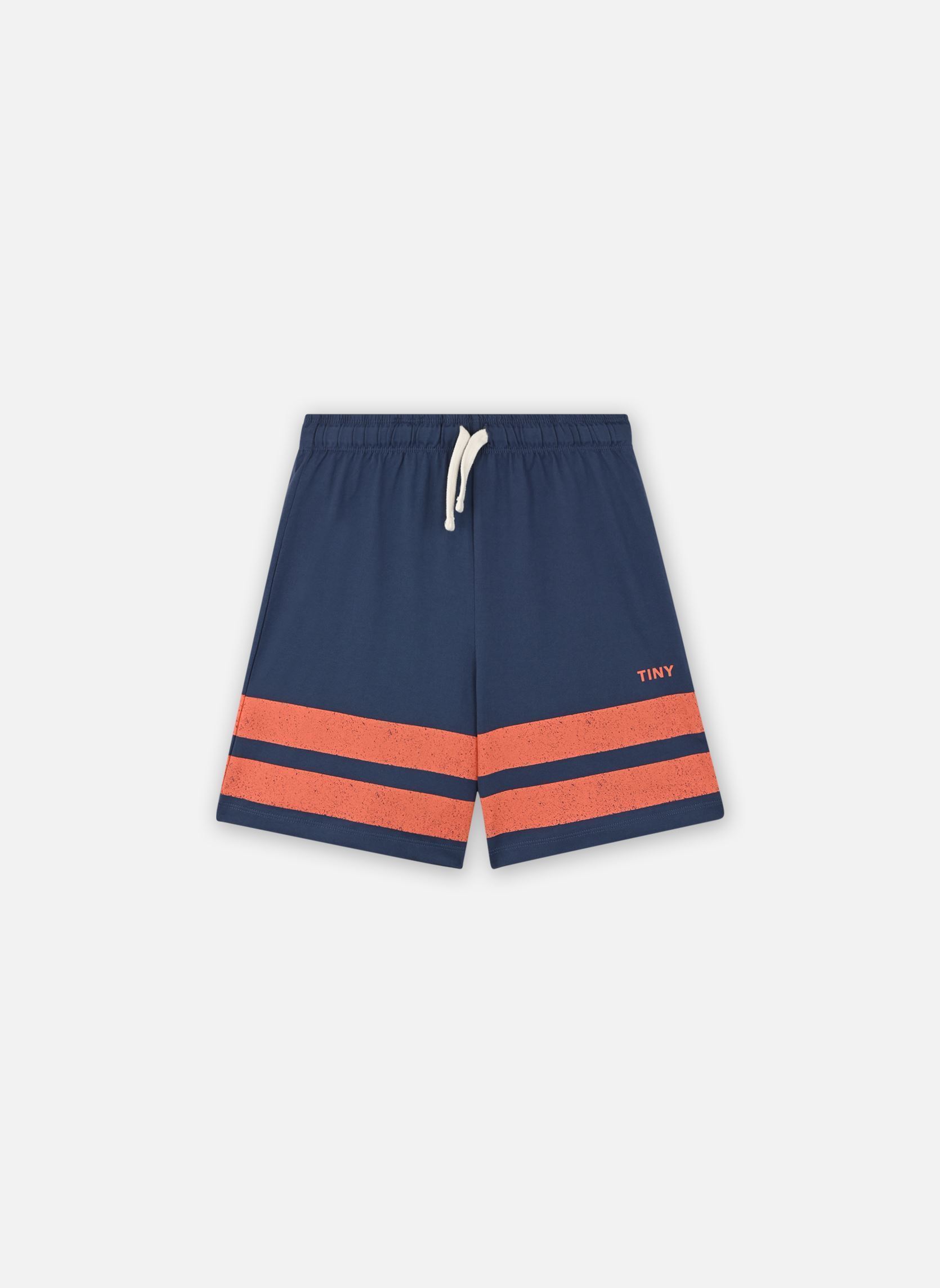 Shorts Stripes Logo Short bleu Tinycottons Shorts Stripes Logo Short bleu LIGHT NAVY