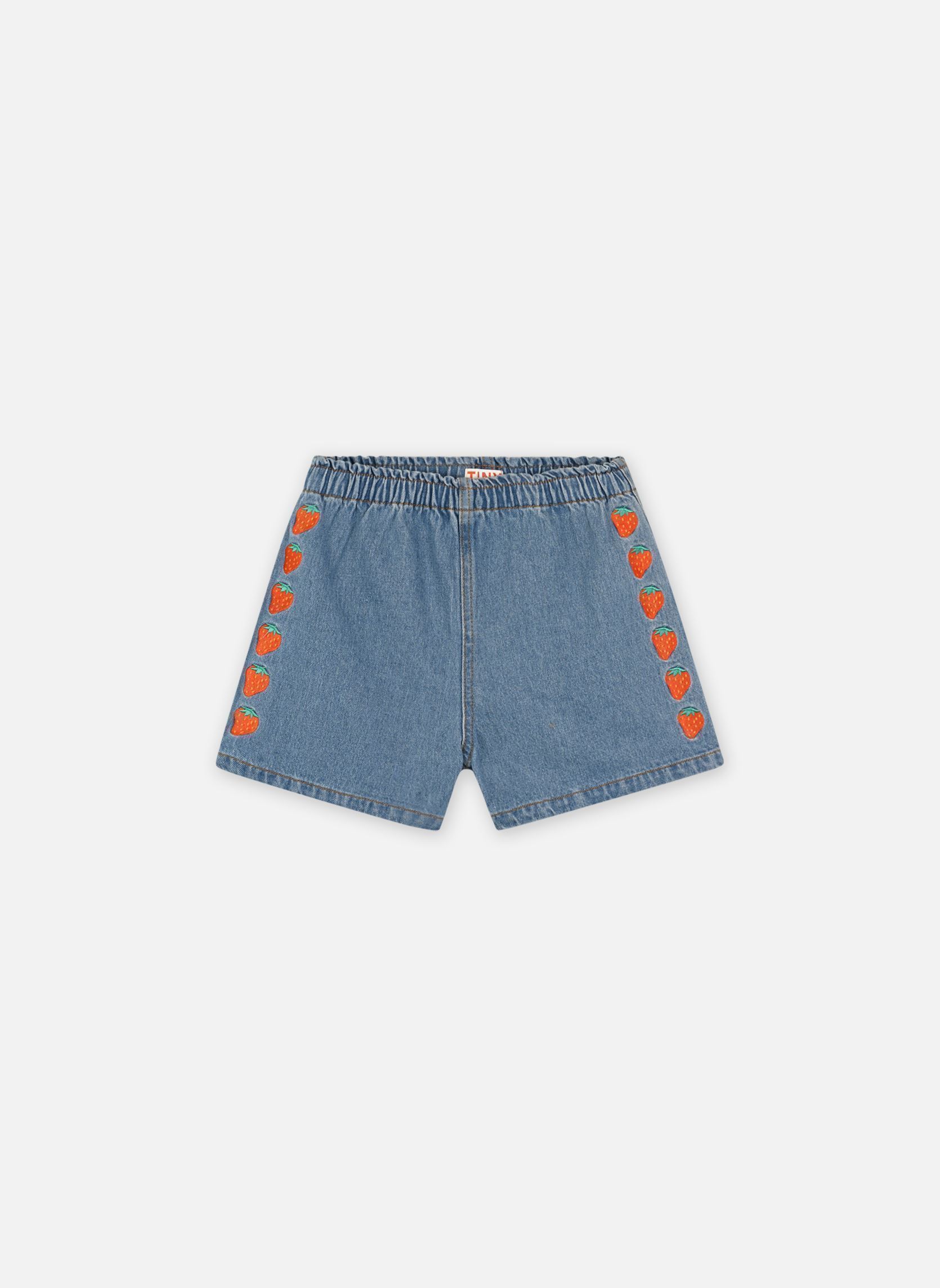 Shorts Strawberries Woven Short blau Tinycottons Shorts Strawberries Woven Short blau Light Blue Denim