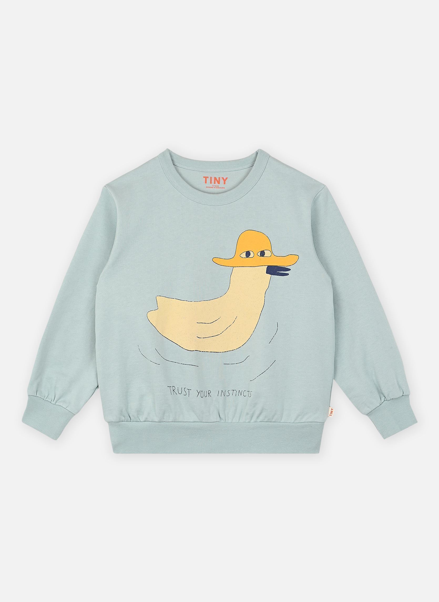 Sweats à capuche Duck Graphic Sweatshirt bleu Tinycottons Sweats à capuche Duck Graphic Sweatshirt bleu WARM GREY