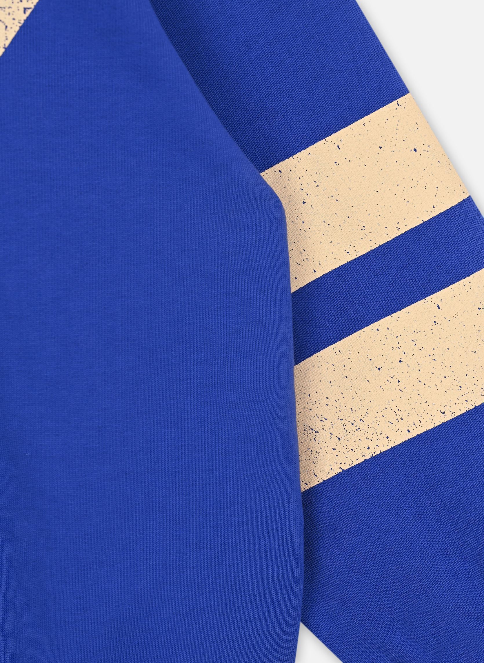 Sweats à capuche Stripes Logo Sweatshirt bleu Tinycottons Sweats à capuche Stripes Logo Sweatshirt bleu Ultramarine