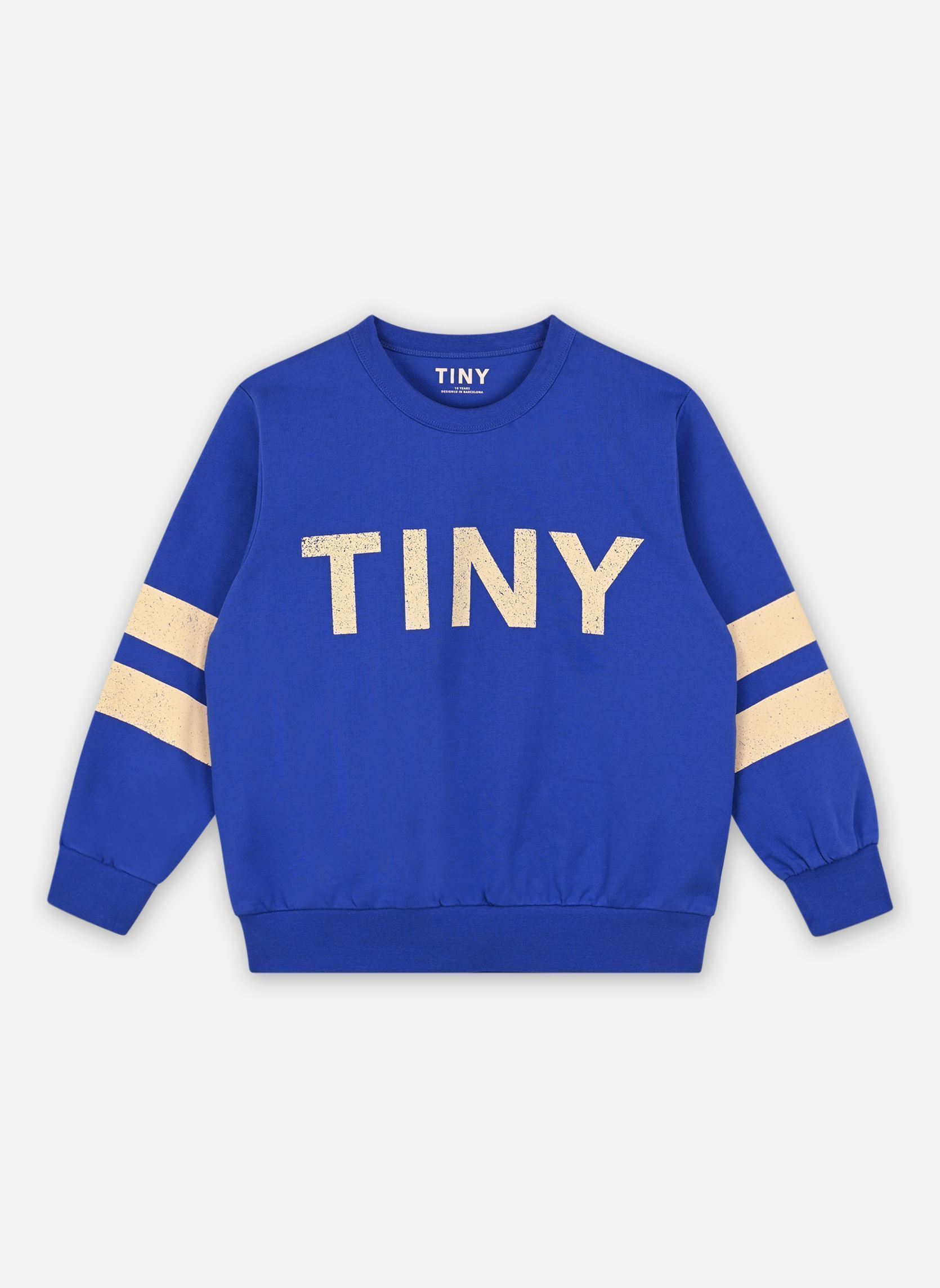 Sweats à capuche Stripes Logo Sweatshirt bleu Tinycottons Sweats à capuche Stripes Logo Sweatshirt bleu Ultramarine