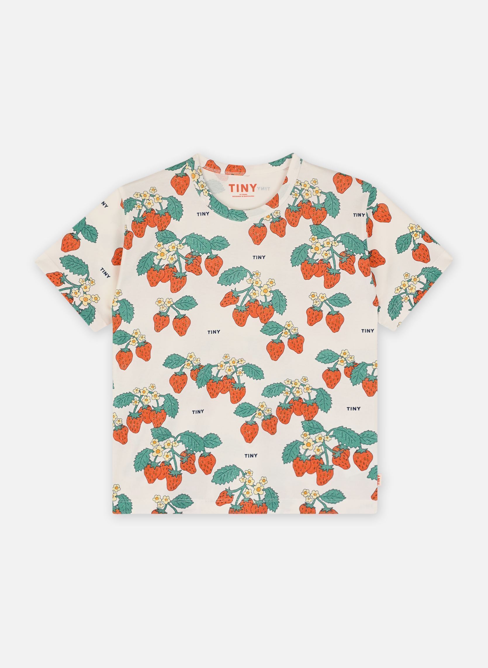 Kurzarm-T-Shirts Strawberries Tee weiß Tinycottons Kurzarm-T-Shirts Strawberries Tee weiß Off-White