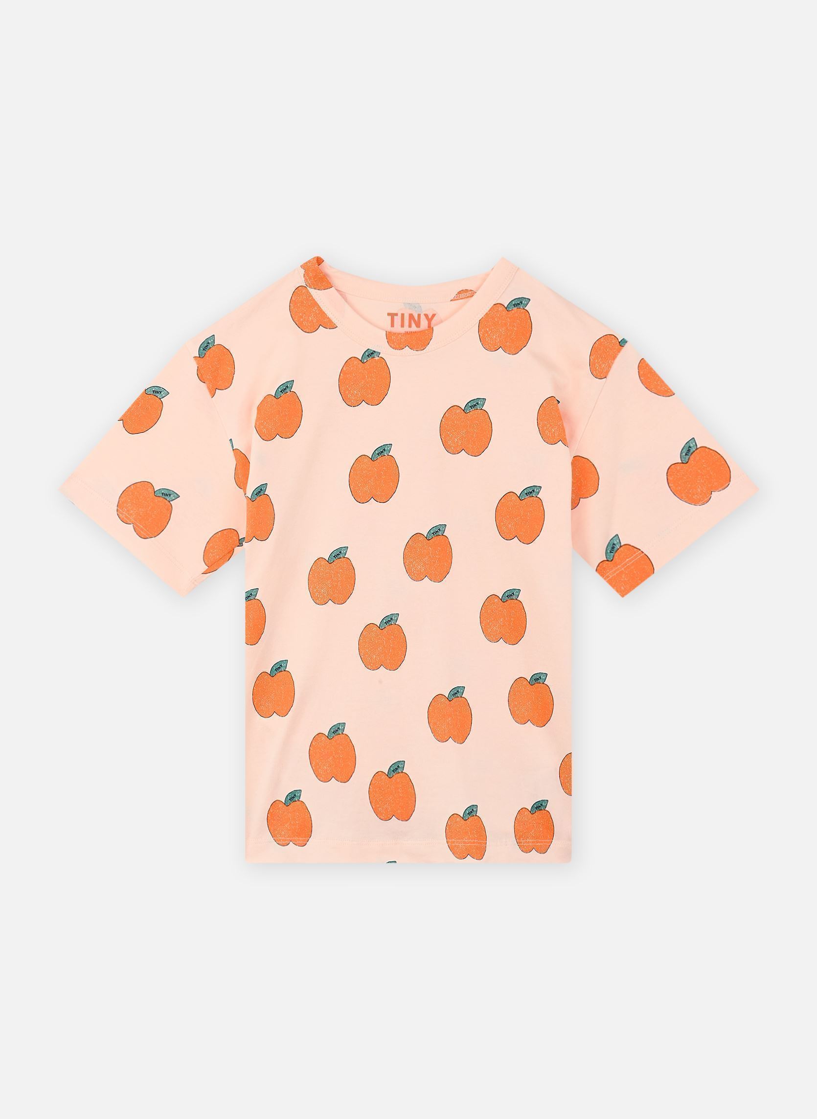 Tee-shirts manches courtes Apples Tee rose Tinycottons Tee-shirts manches courtes Apples Tee rose Pastel Pink