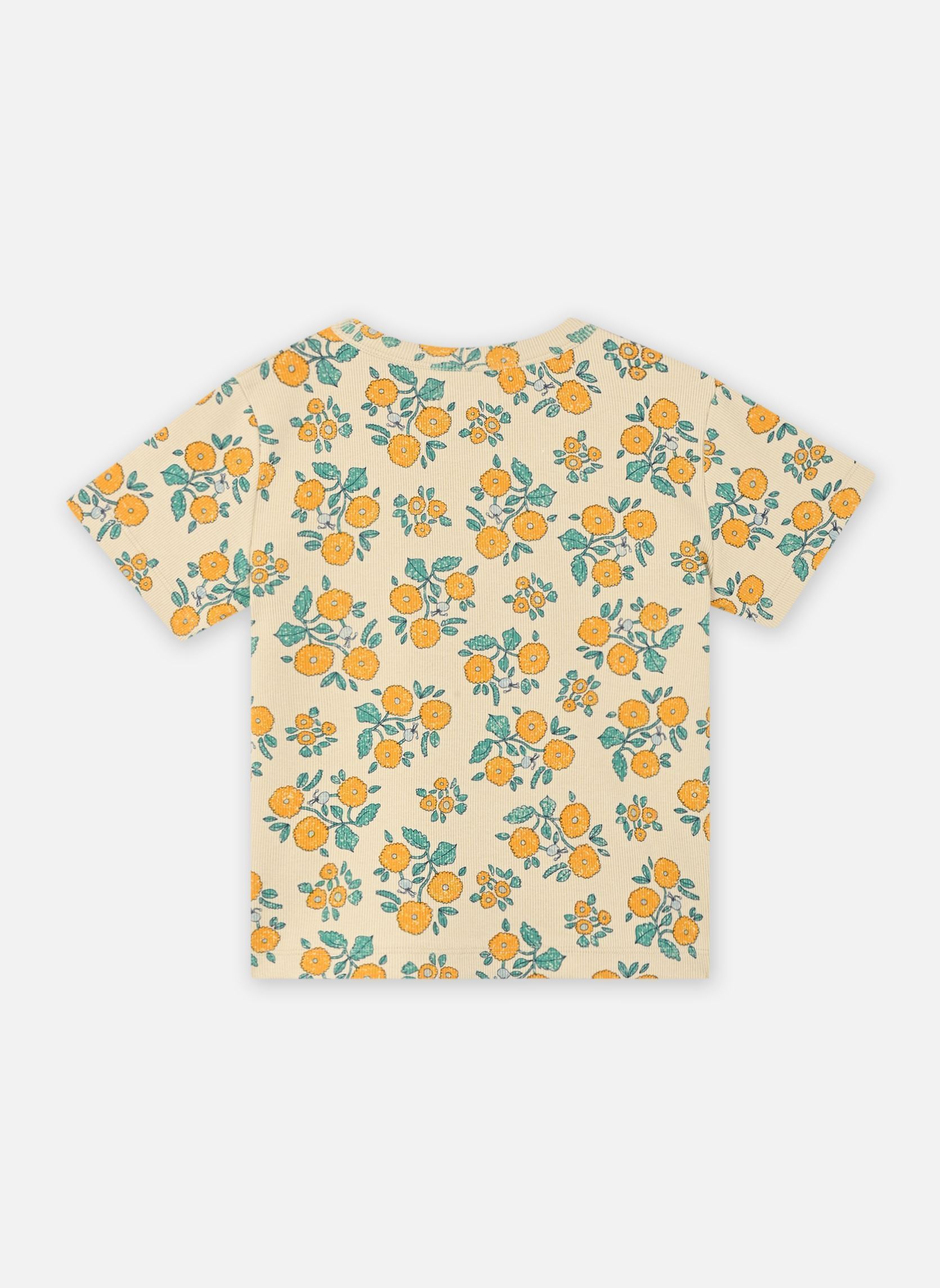 Kurzarm-T-Shirts Flowers Tee gelb Tinycottons Kurzarm-T-Shirts Flowers Tee gelb Dark Vanilla