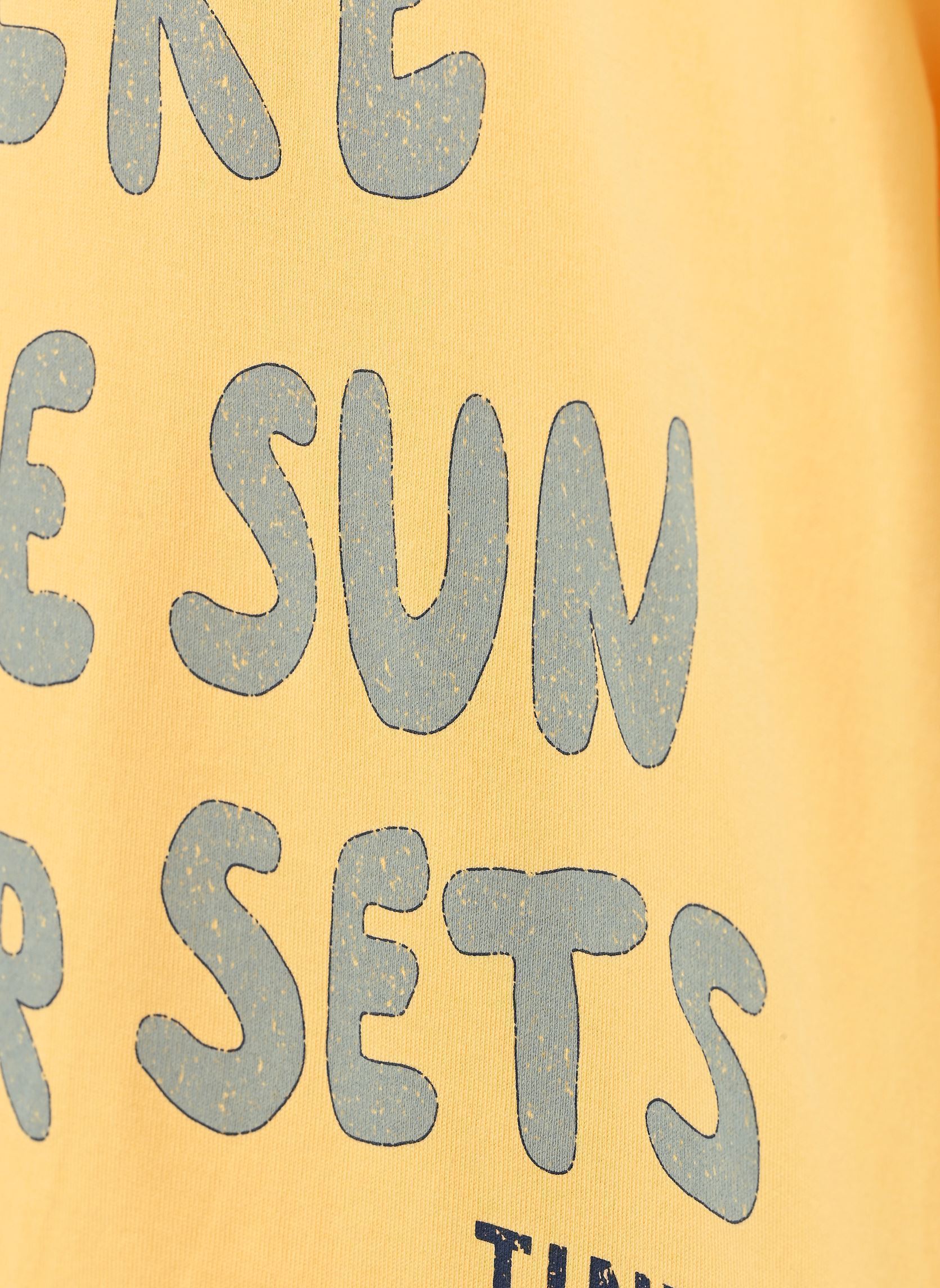 Tee-shirts manches courtes The Sun Graphic Tee jaune Tinycottons Tee-shirts manches courtes The Sun Graphic Tee jaune Mellow Yellow