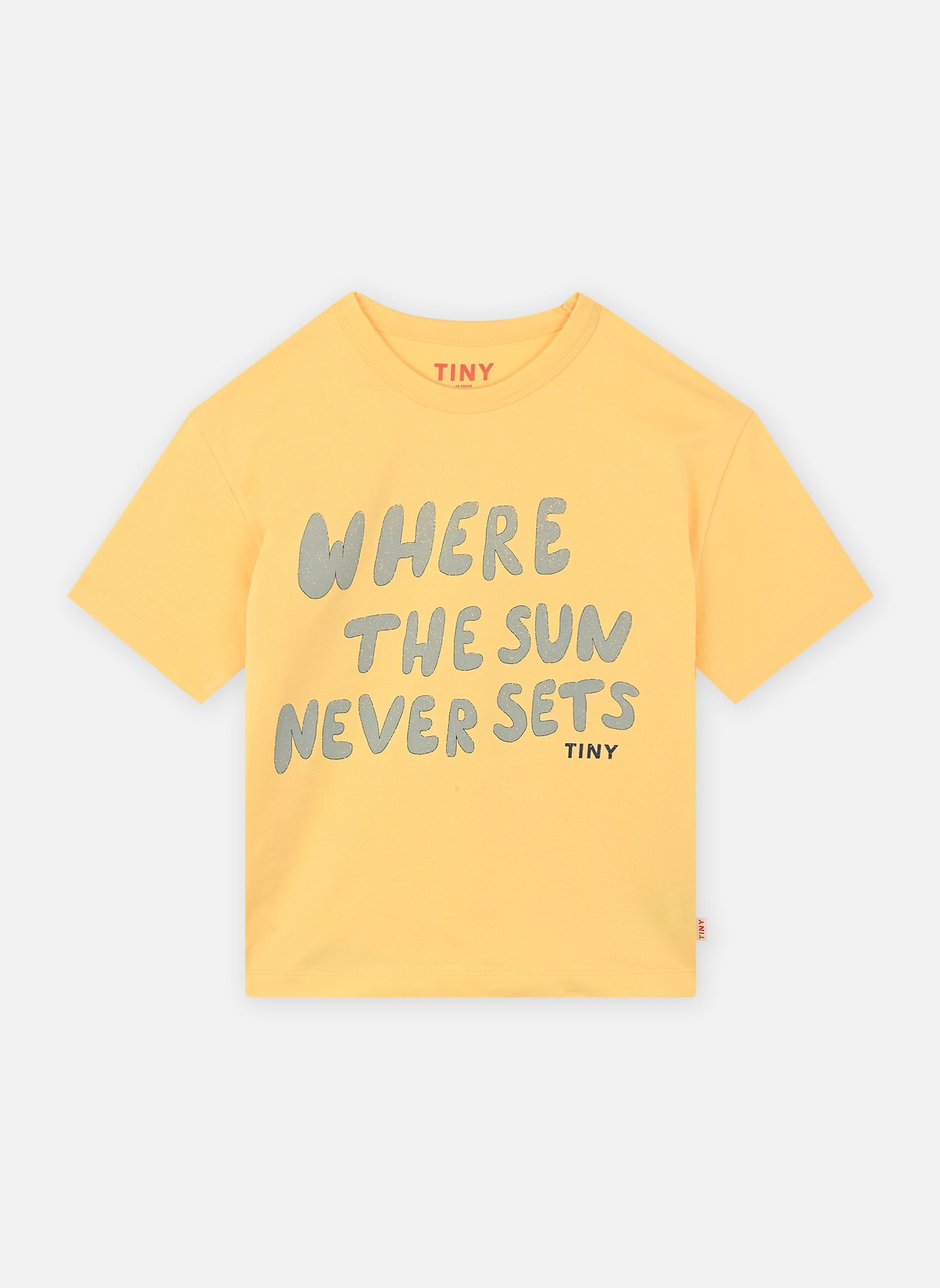 Tee-shirts manches courtes The Sun Graphic Tee jaune Tinycottons Tee-shirts manches courtes The Sun Graphic Tee jaune Mellow Yellow